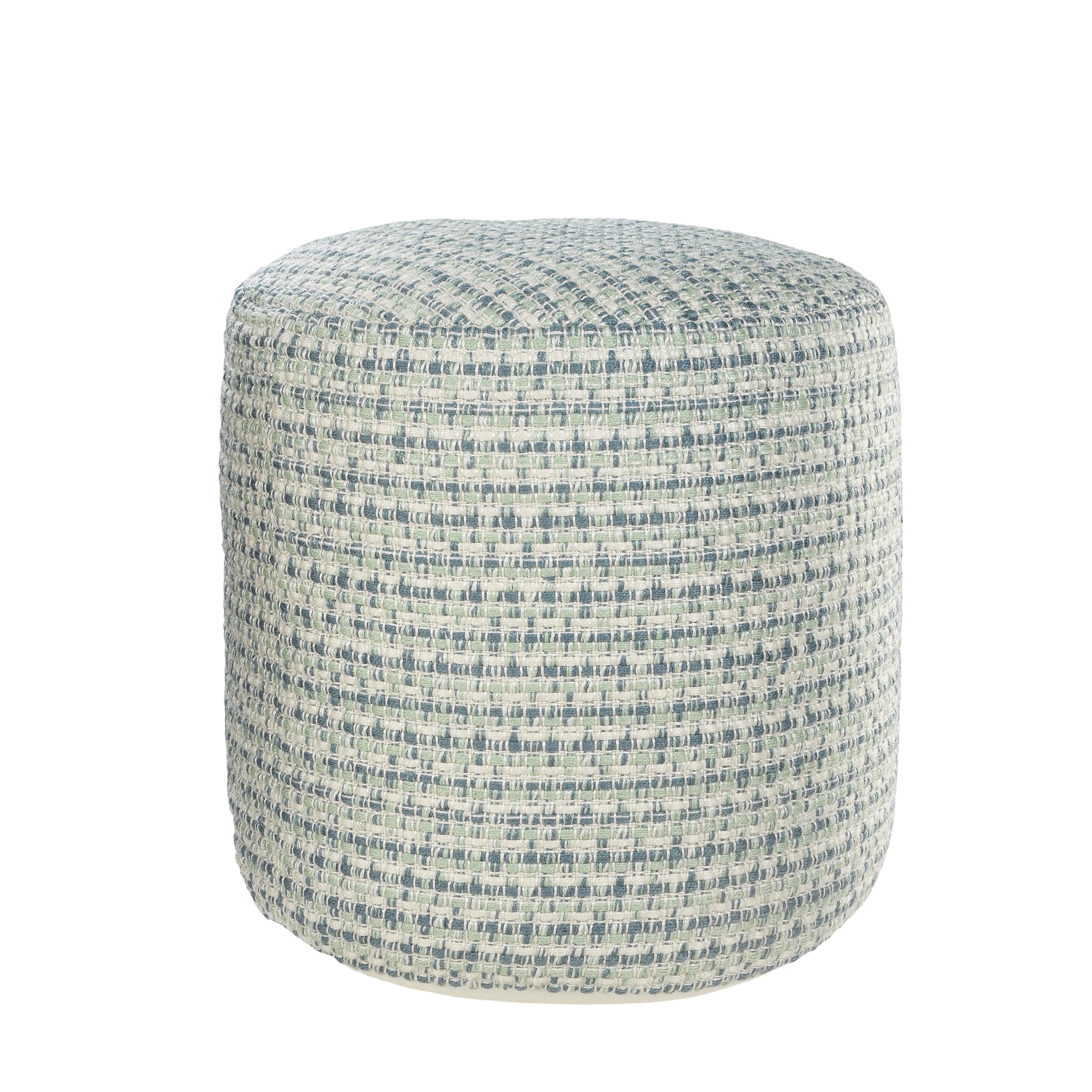 Atlantis Geometric Indoor/Outdoor Pouf, , large