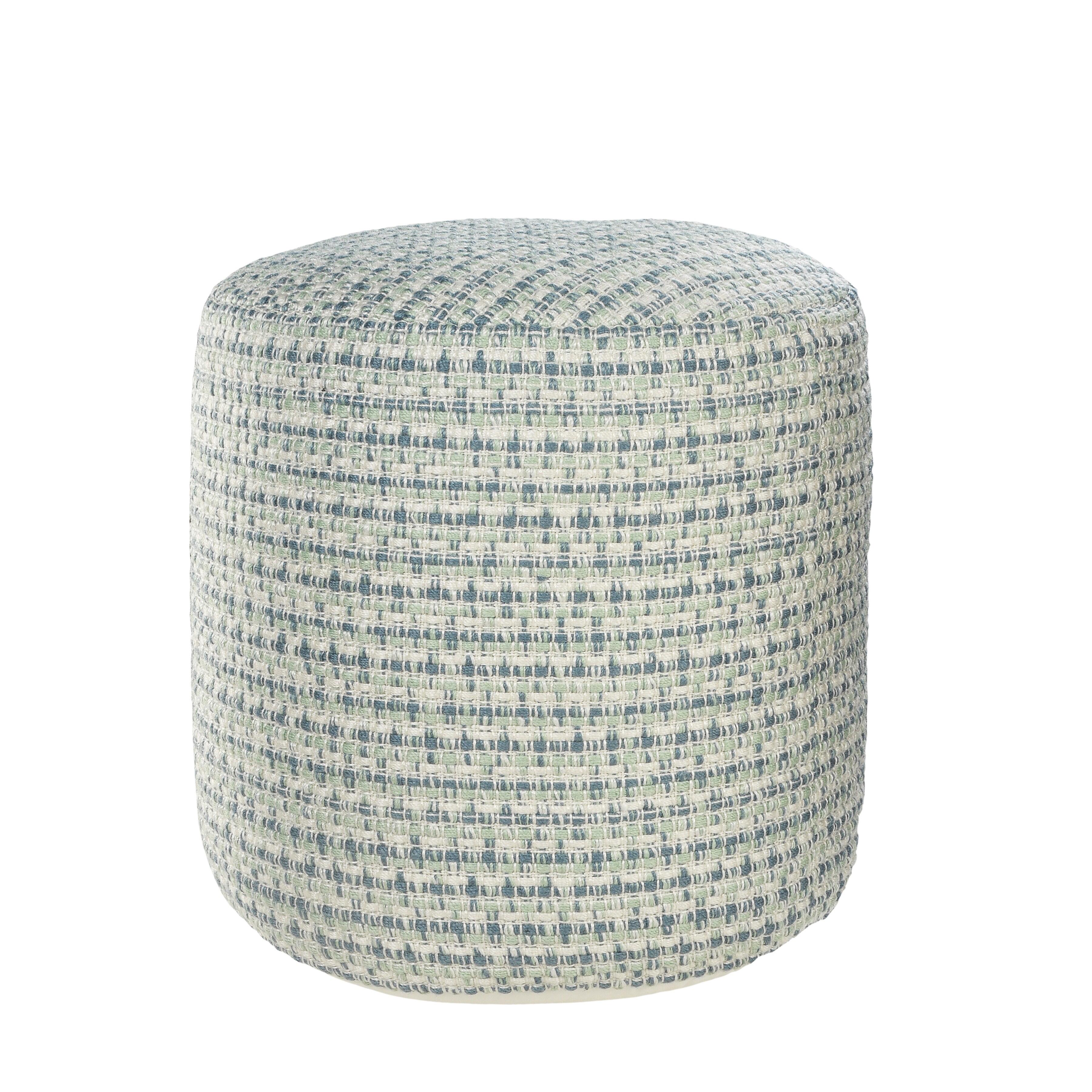 Atlantis Geometric Indoor/Outdoor Pouf, , large
