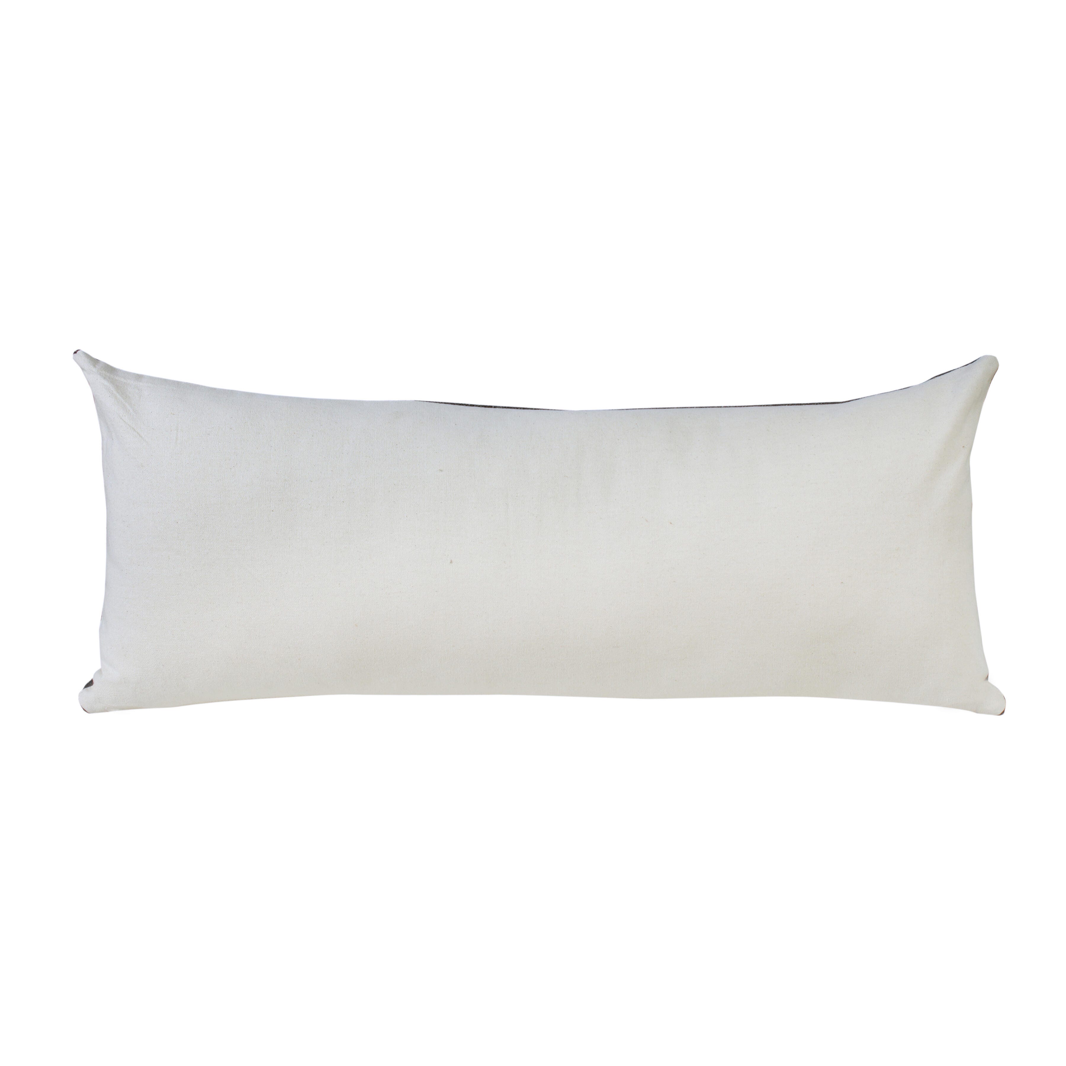 Suvii Home Madeline Lumbar Decorative Throw Pillow, Jet Black/White, large