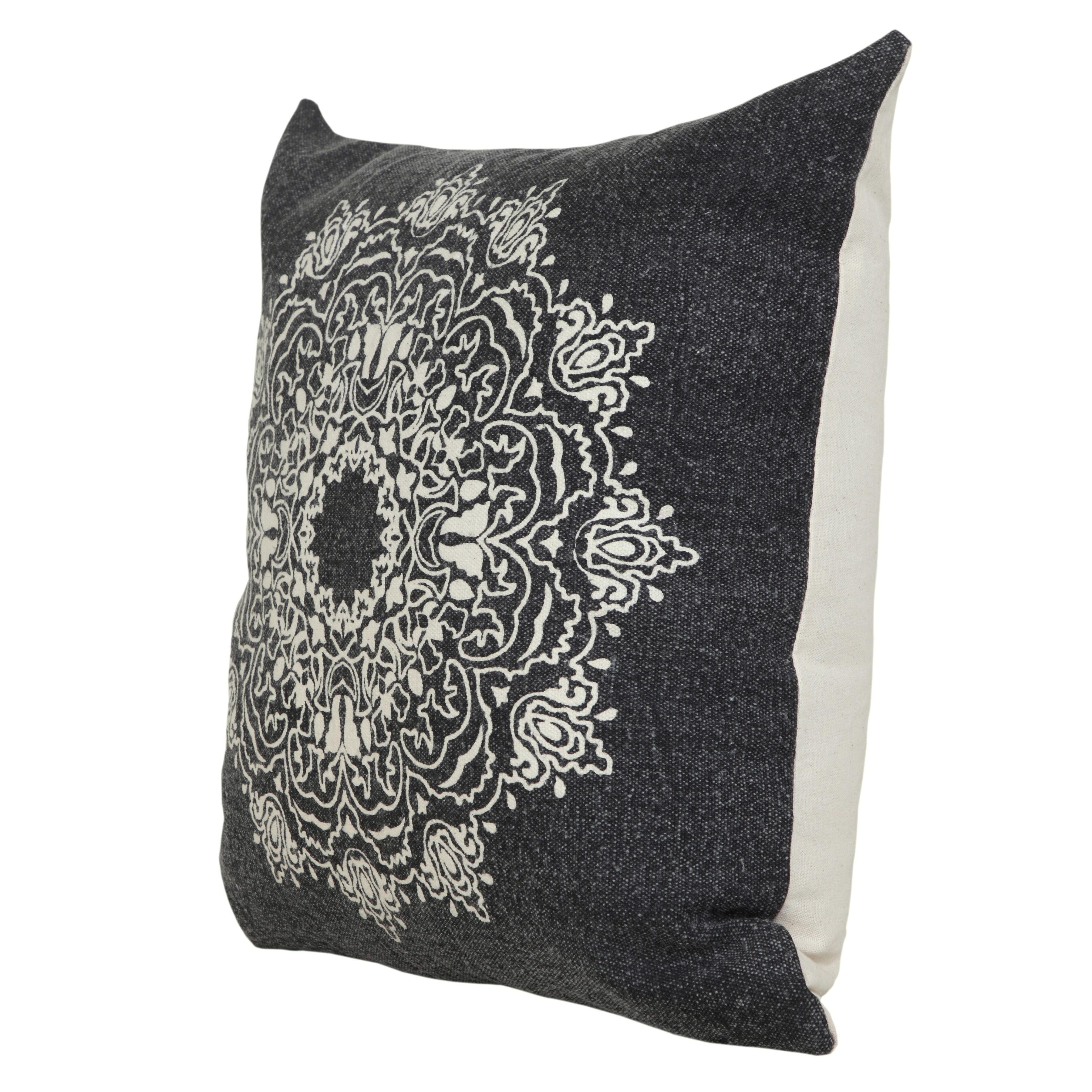 Suvii Home Madeline Decorative Throw Pillow, Jet Black/White, large