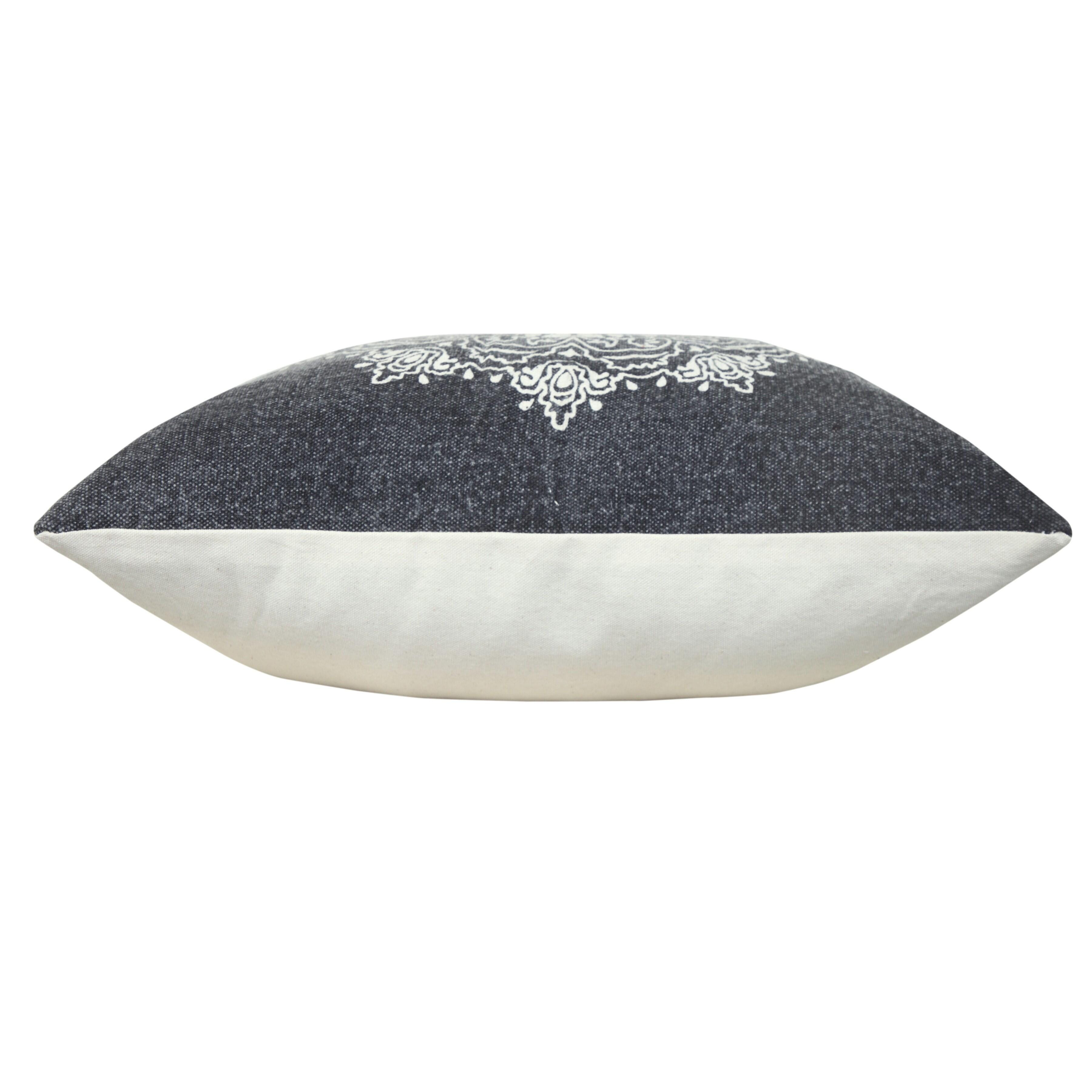 Suvii Home Madeline Decorative Throw Pillow, Jet Black/White, large