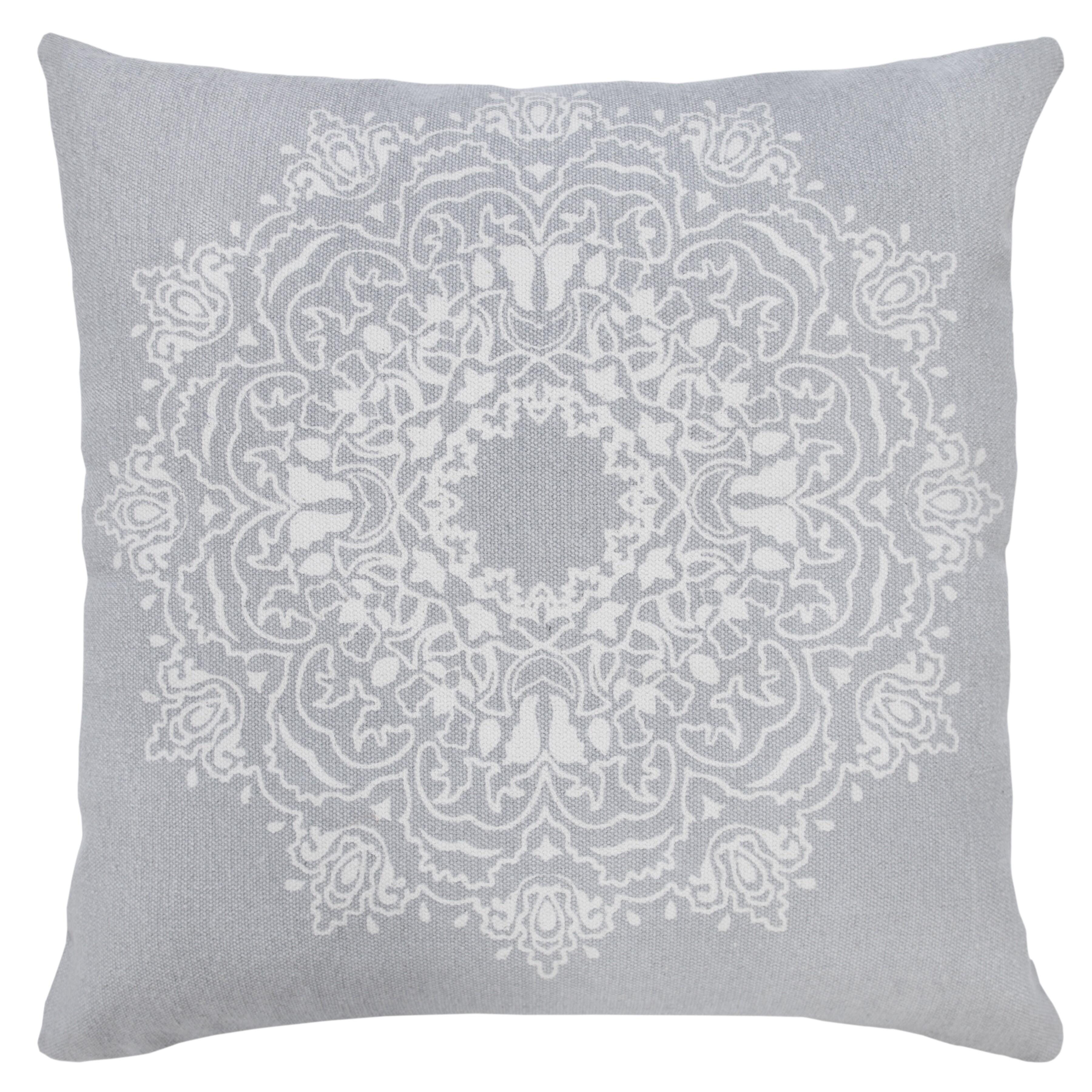 Suvii Home Madeline Decorative Throw Pillow, Pale Gray/White, large