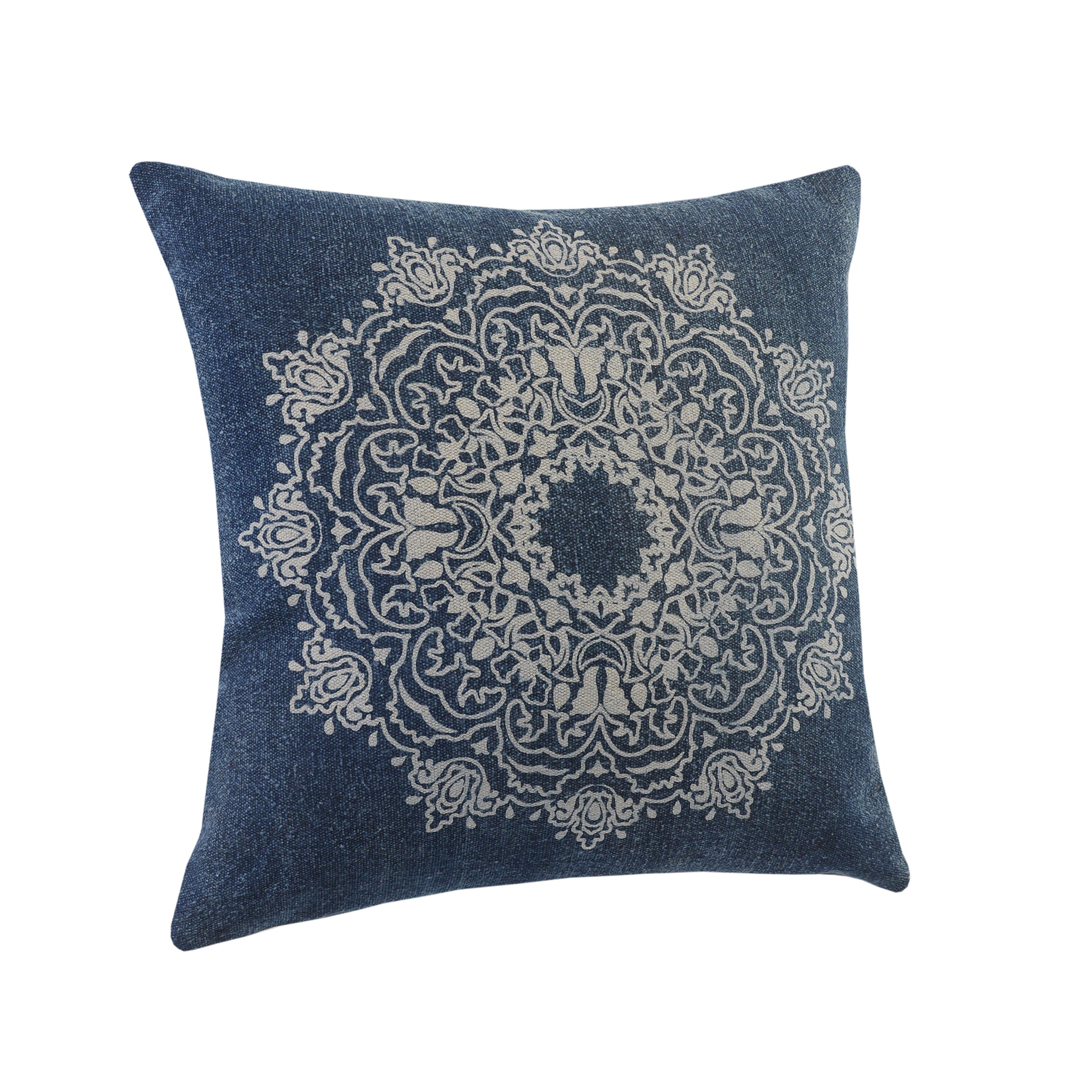 Suvii Home Madeline Decorative Throw Pillow, Blue/White, large