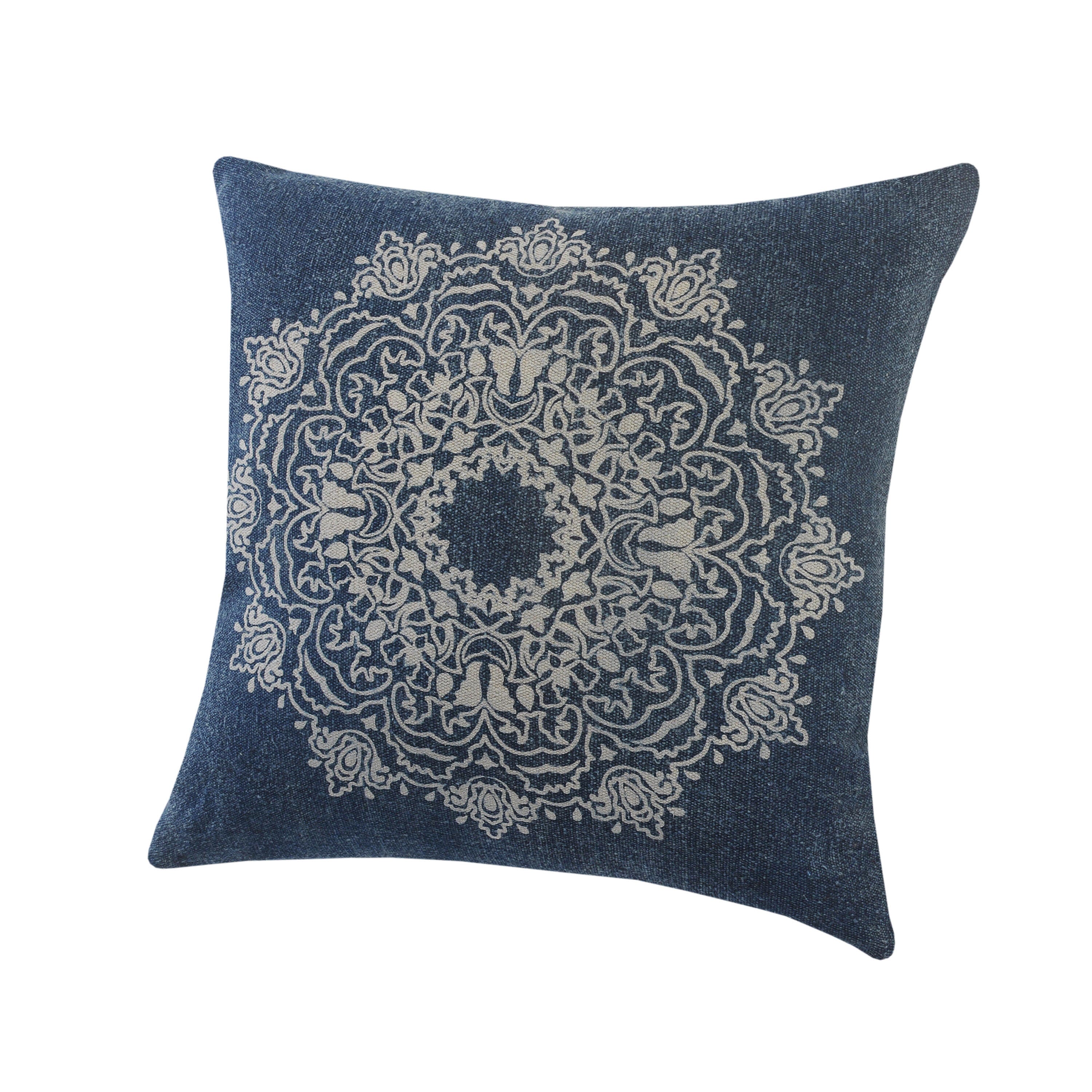 Suvii Home Madeline Decorative Throw Pillow, Blue/White, large