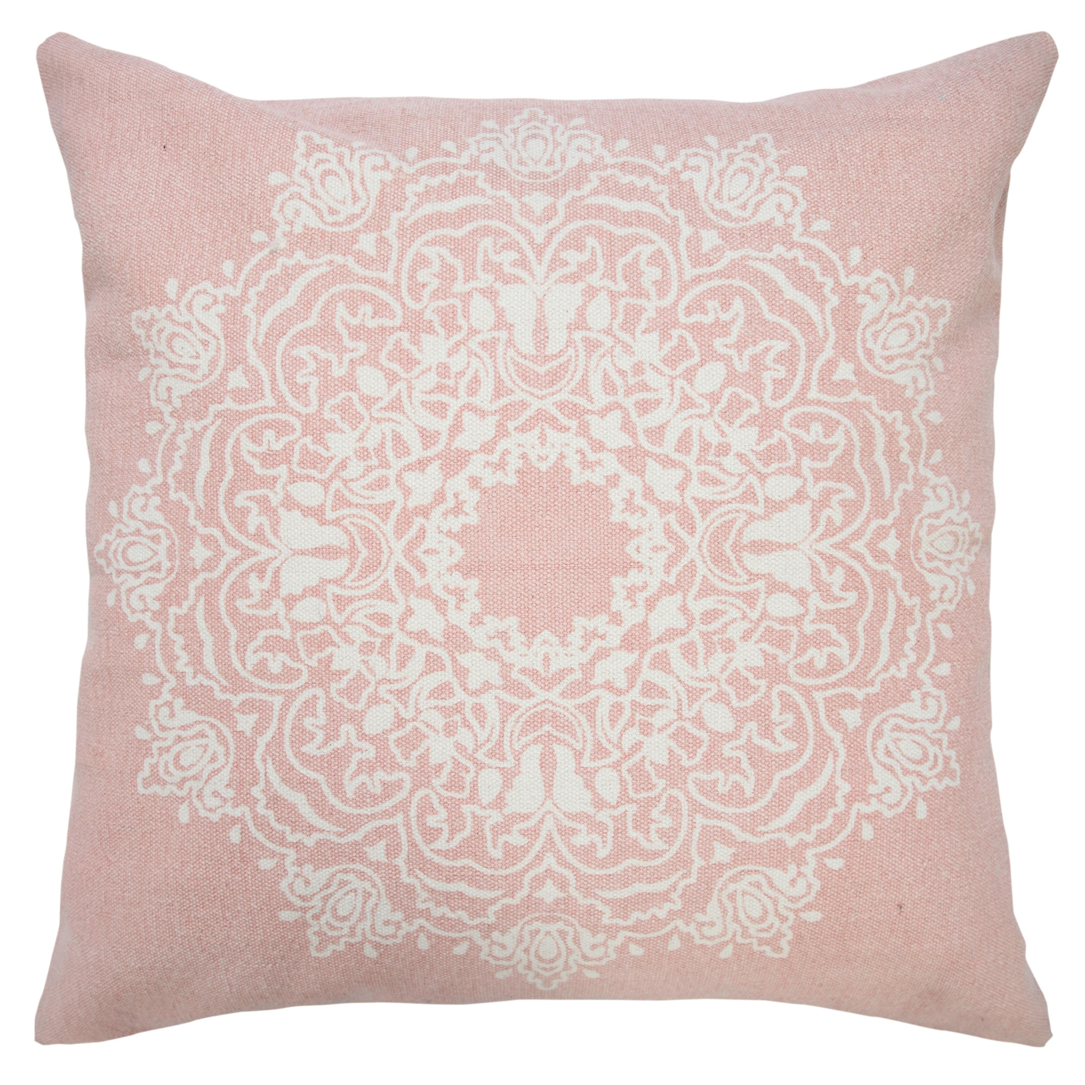 Suvii Home Madeline Decorative Throw Pillow, Light Pink/White, large