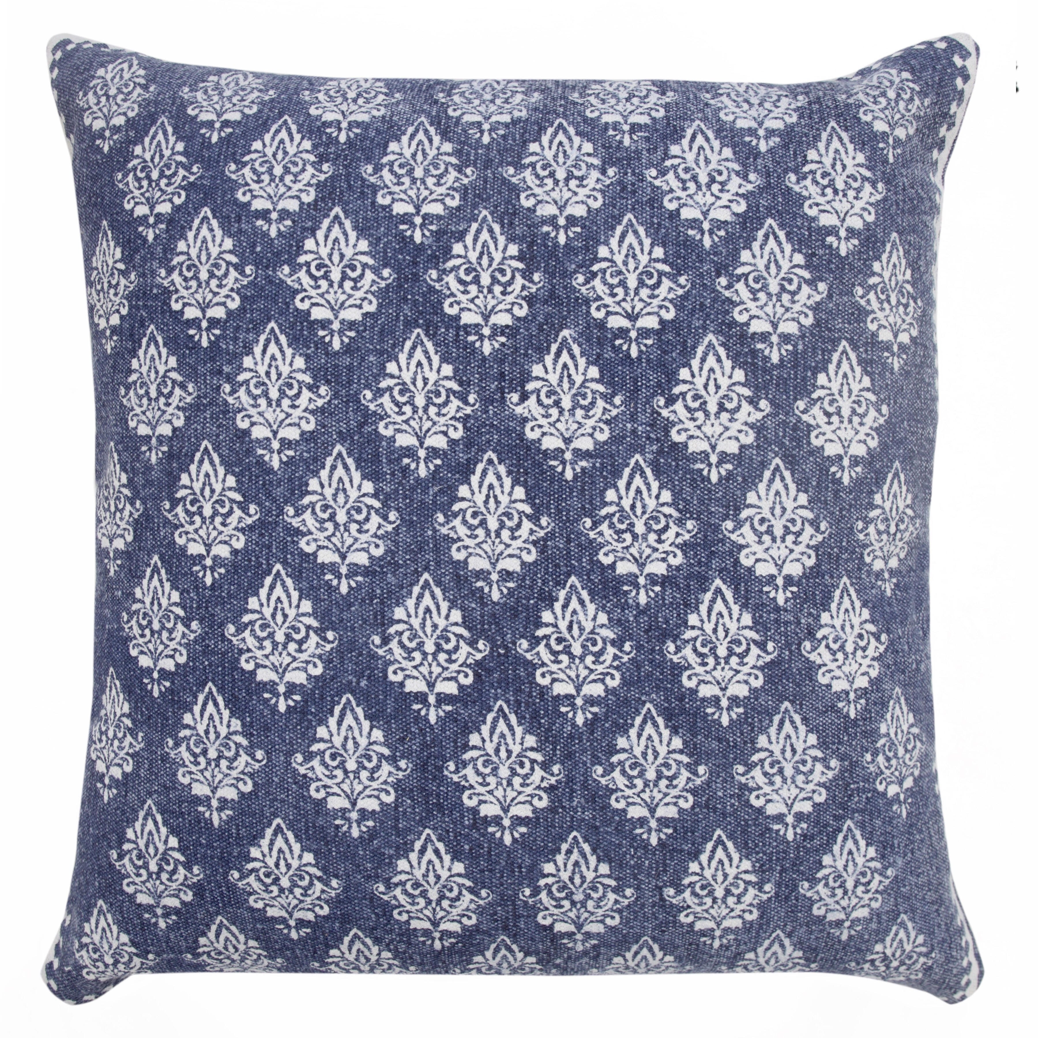 Suvii Home Evelyn Decorative Throw Pillow, Twilight Blue/White, large