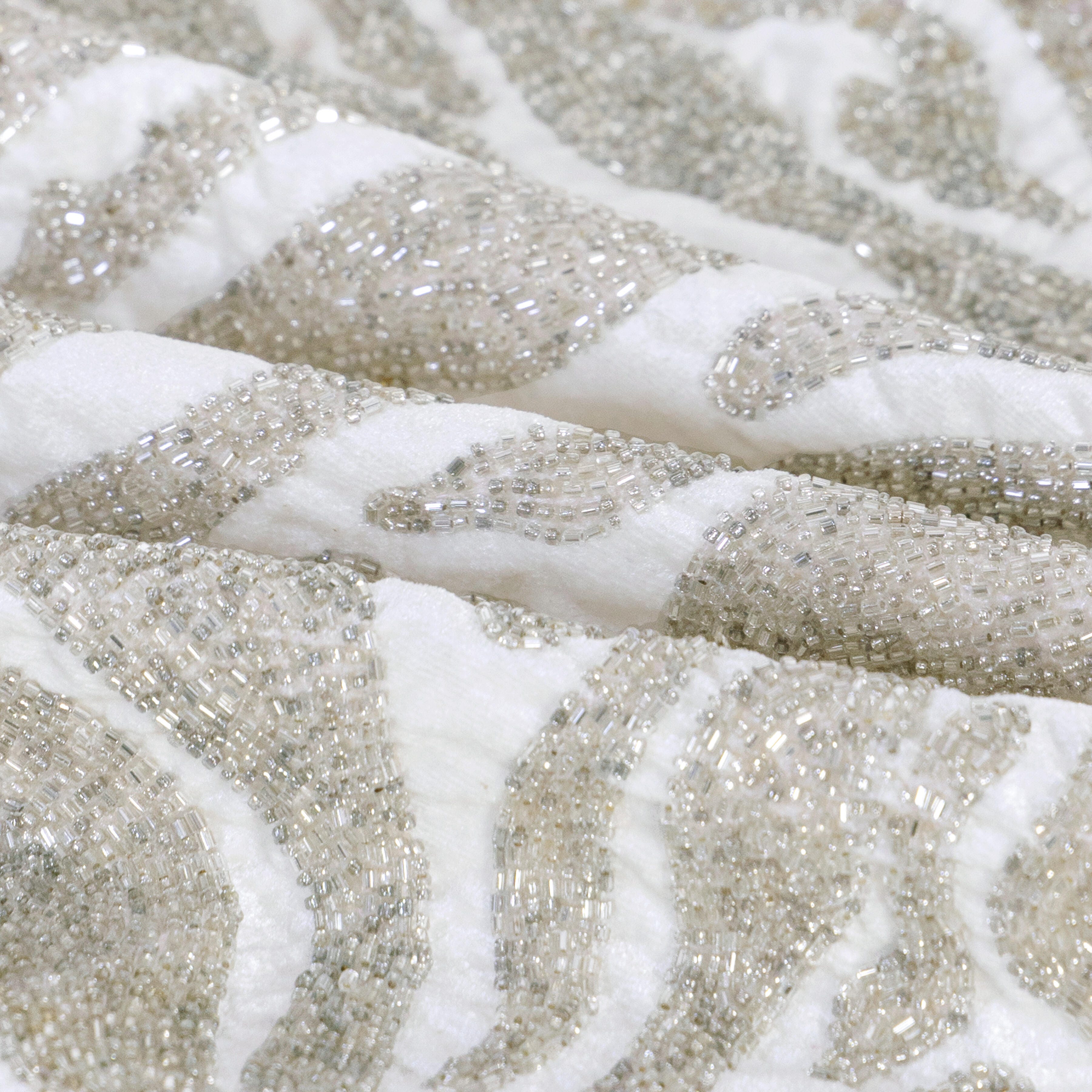 Suvii Home Cecilia Decorative Throw Pillow, Ivory/Silver, large