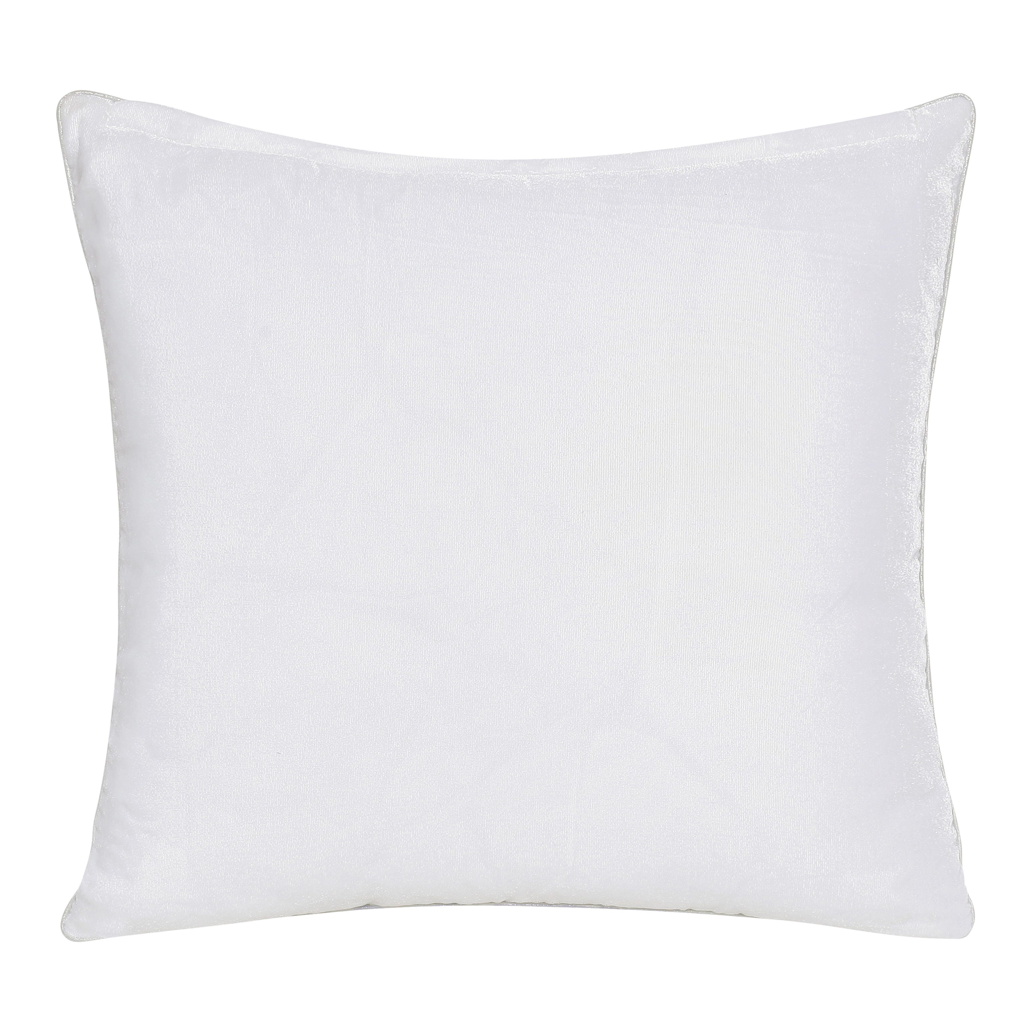 Suvii Home Cecilia Decorative Throw Pillow, Ivory/Silver, large