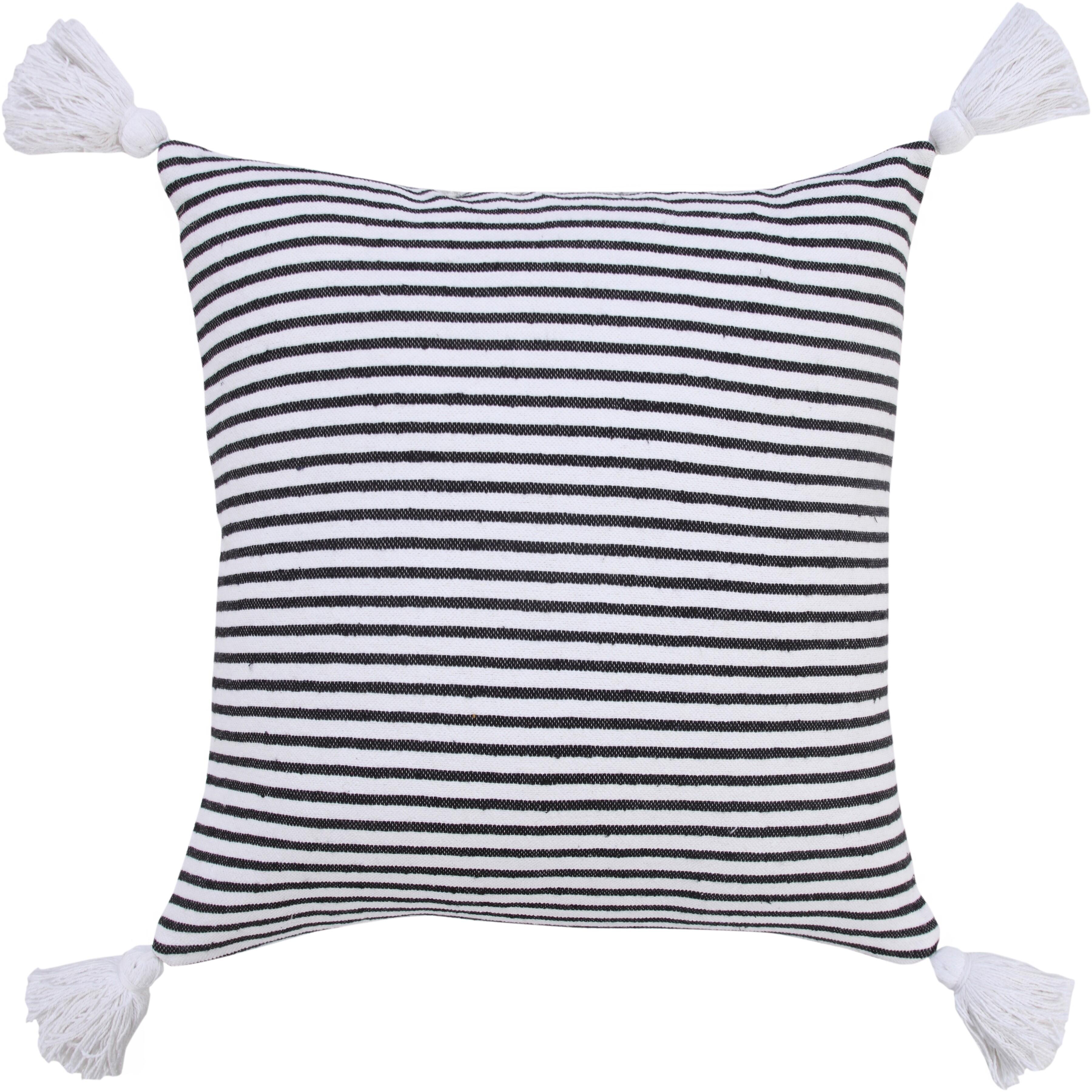 Suvii Home Gabriella Decorative Throw Pillow, Black/White, large