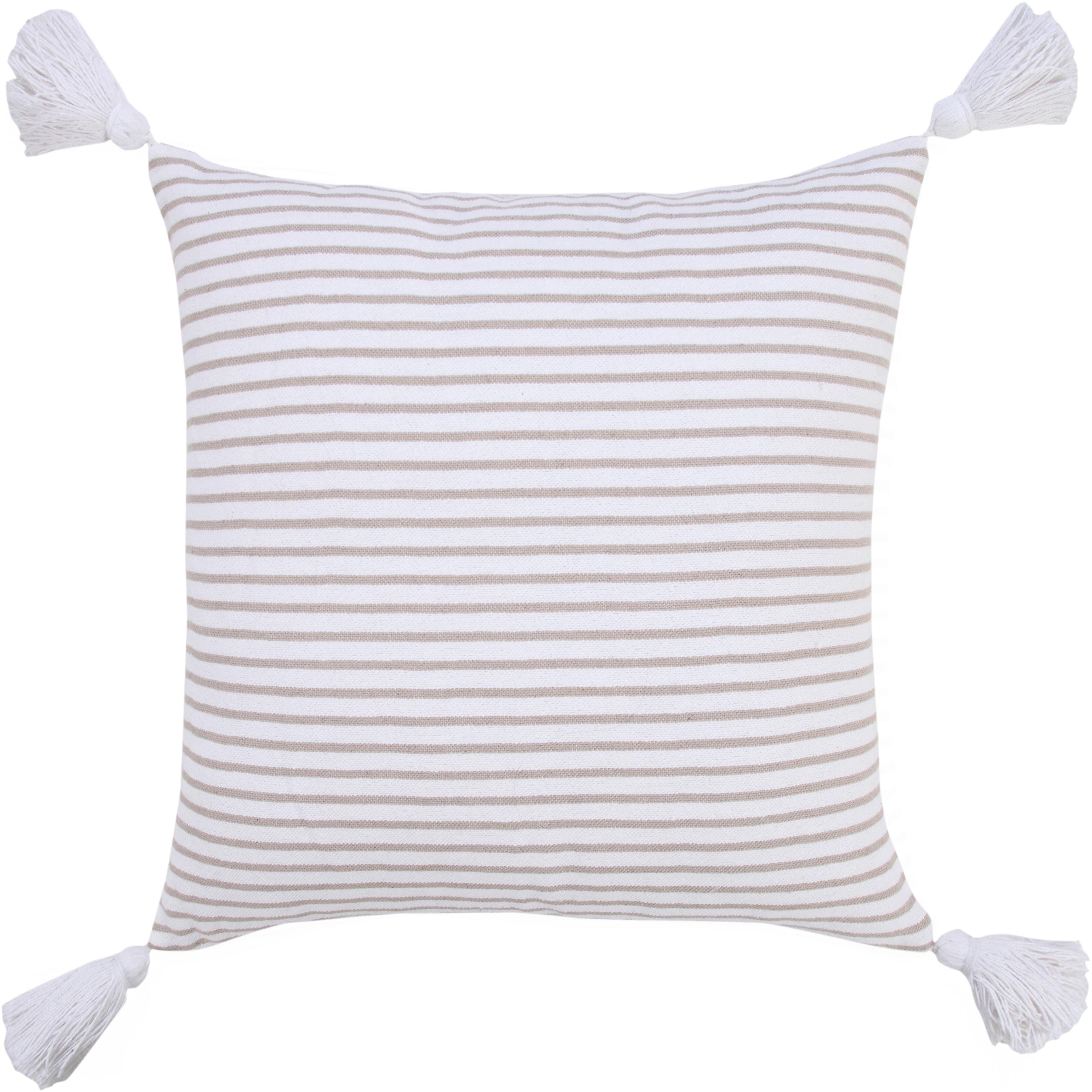 Suvii Home Gabriella Decorative Throw Pillow, Beige/White, large