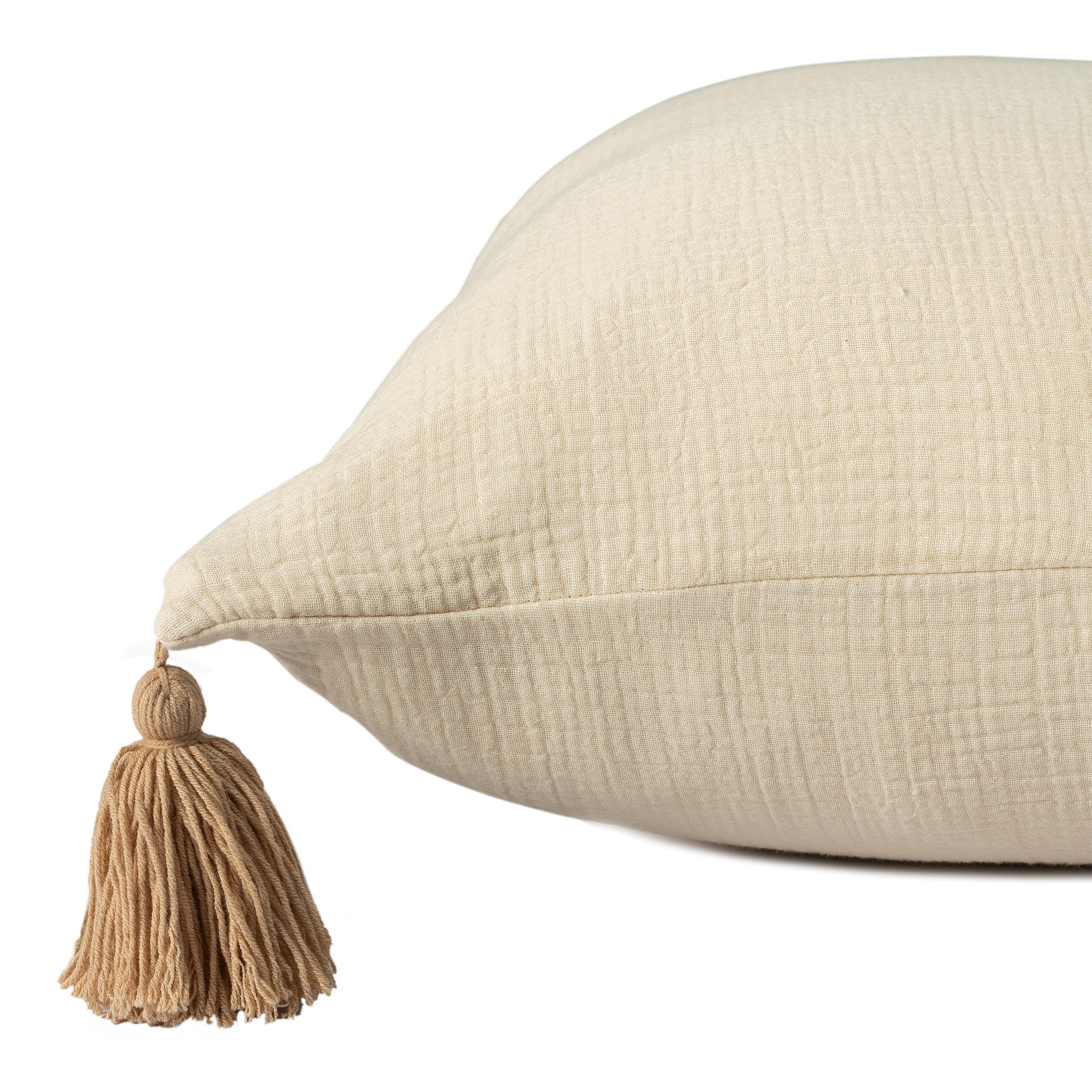 Suvii Home Alaina Decorative Throw Pillow, Natural, large