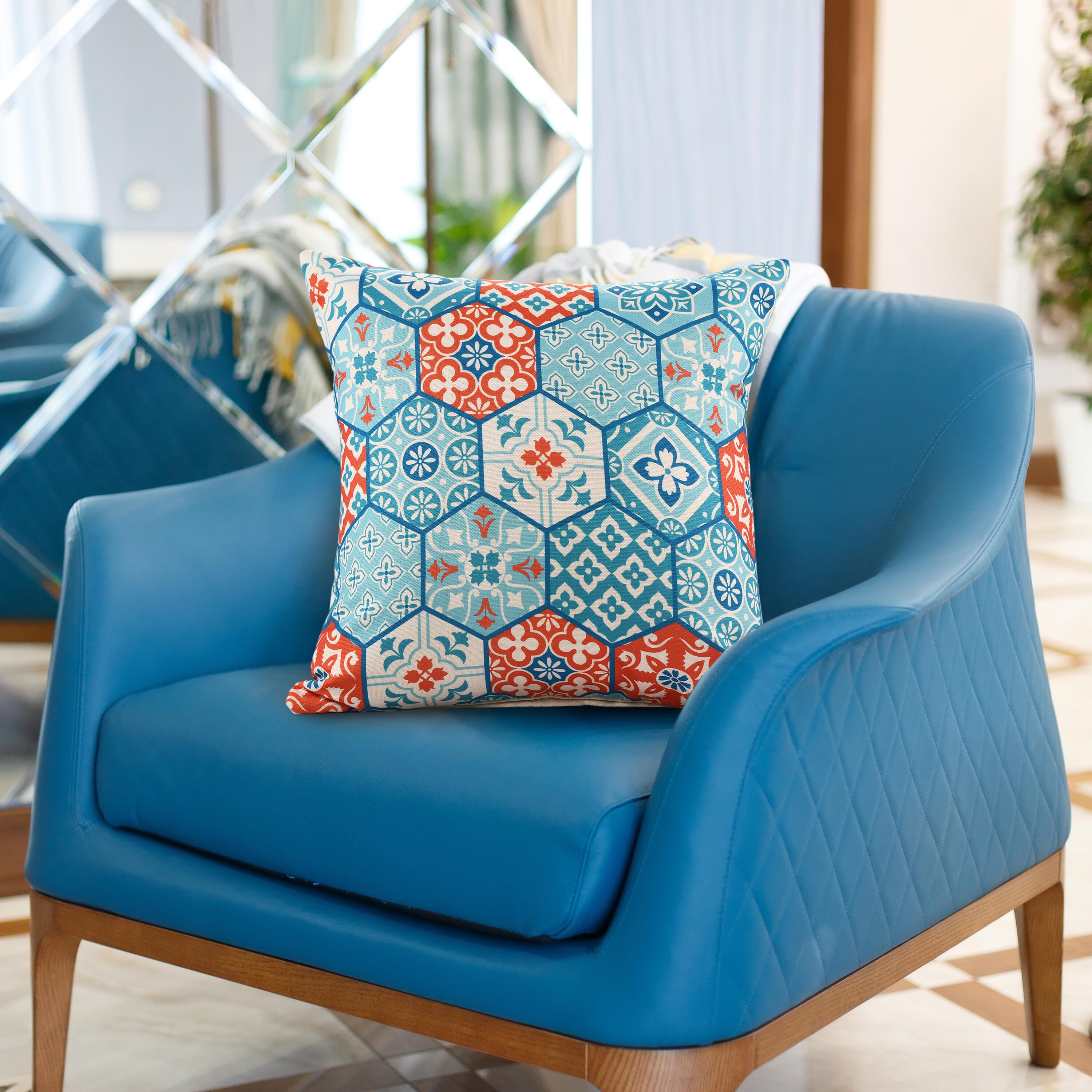 Suvii Home Marley Patchwork Decorative Throw Pillow, , large