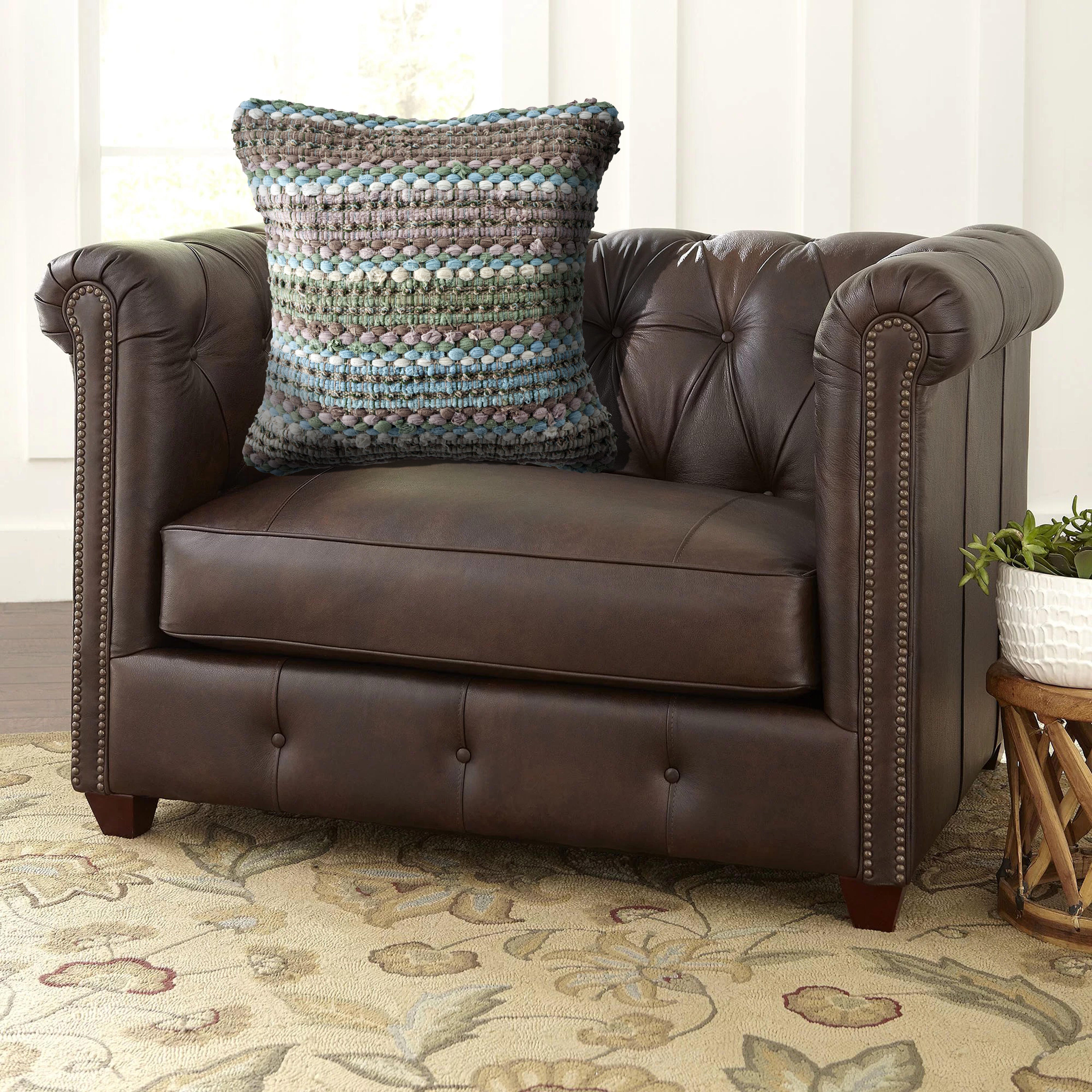Suvii Home Catherine Decorative Throw Pillow, Green/Blue, rollover