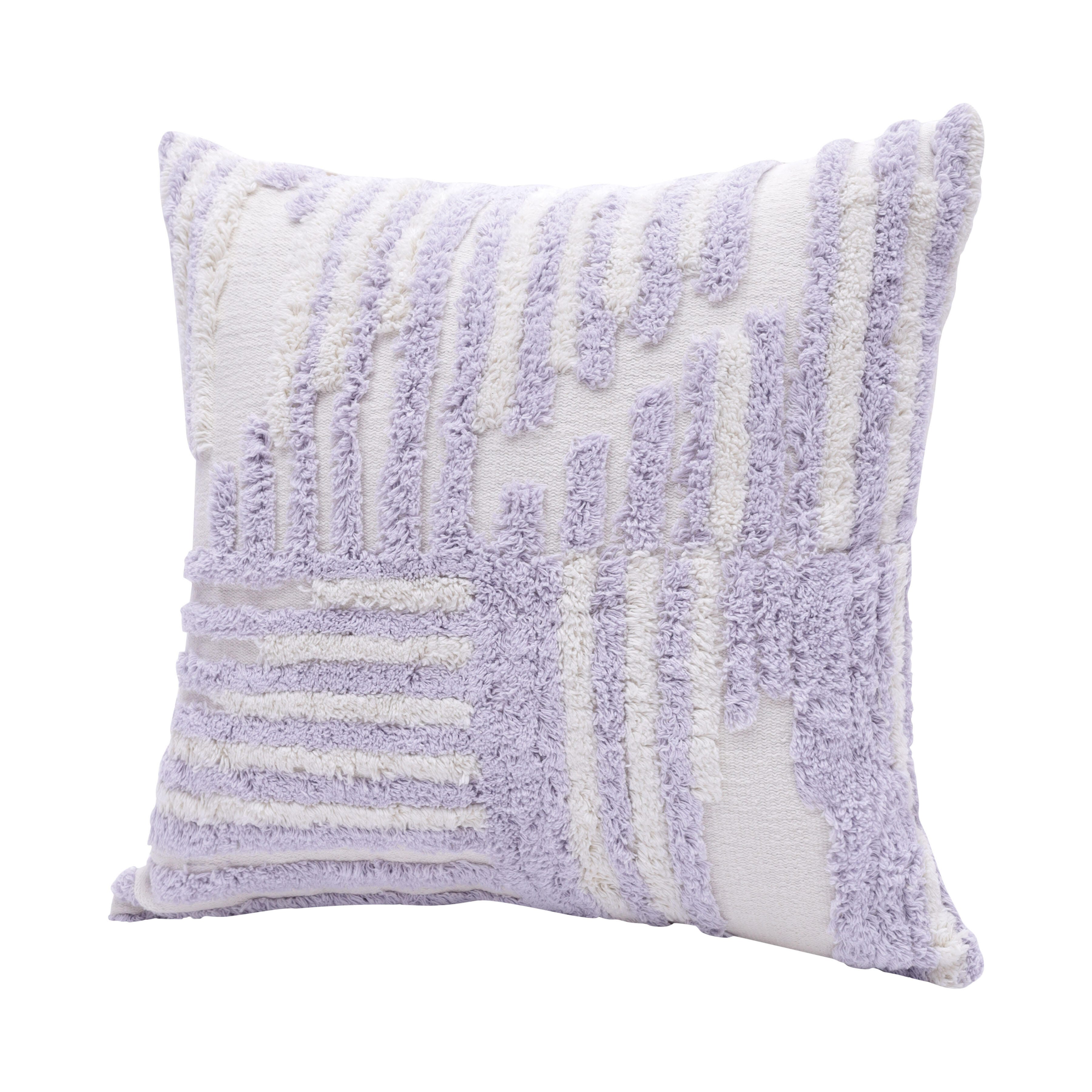 Suvii Home Stacy Garcia Decorative Throw Pillow, Lilac/White, large
