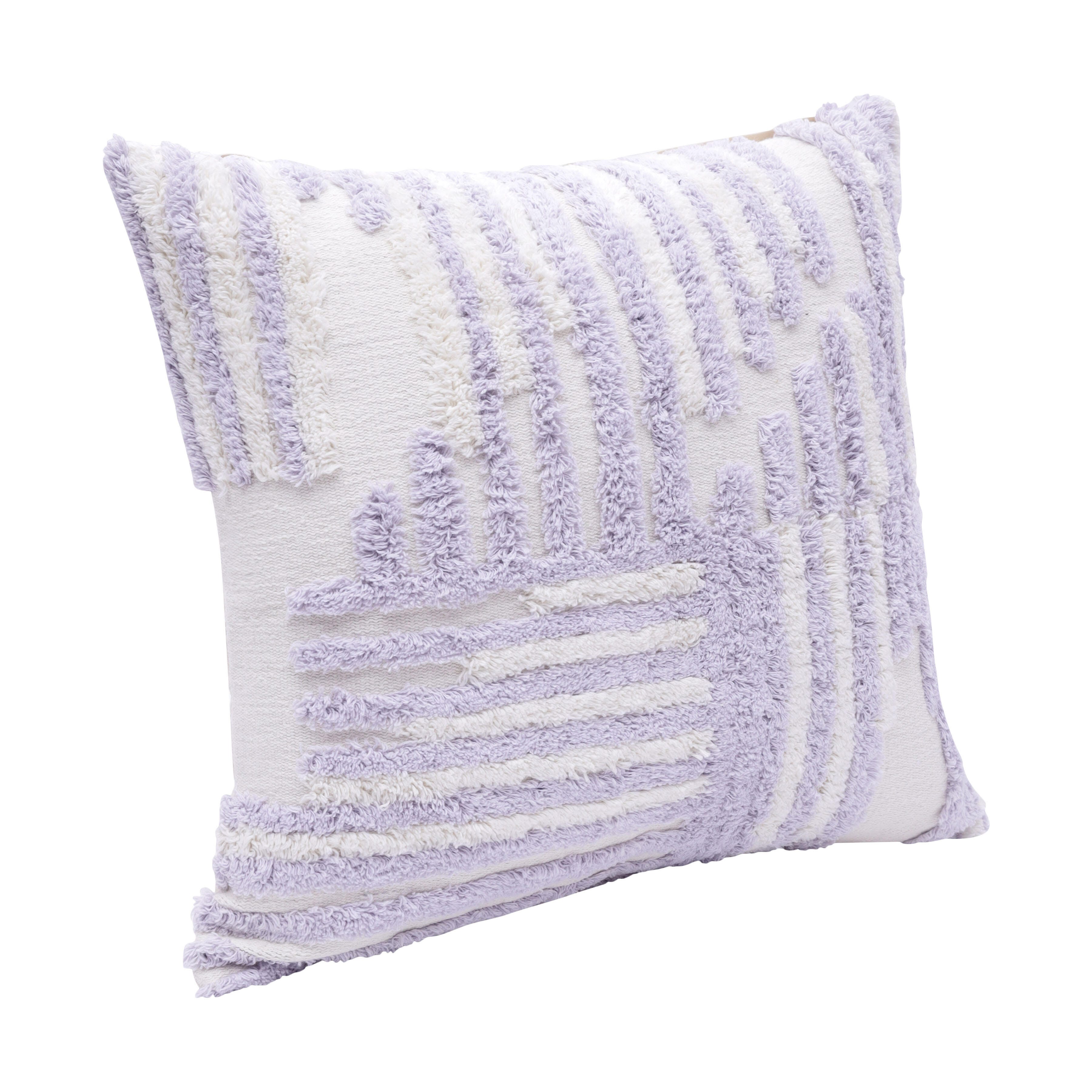 Suvii Home Stacy Garcia Decorative Throw Pillow, Lilac/White, large