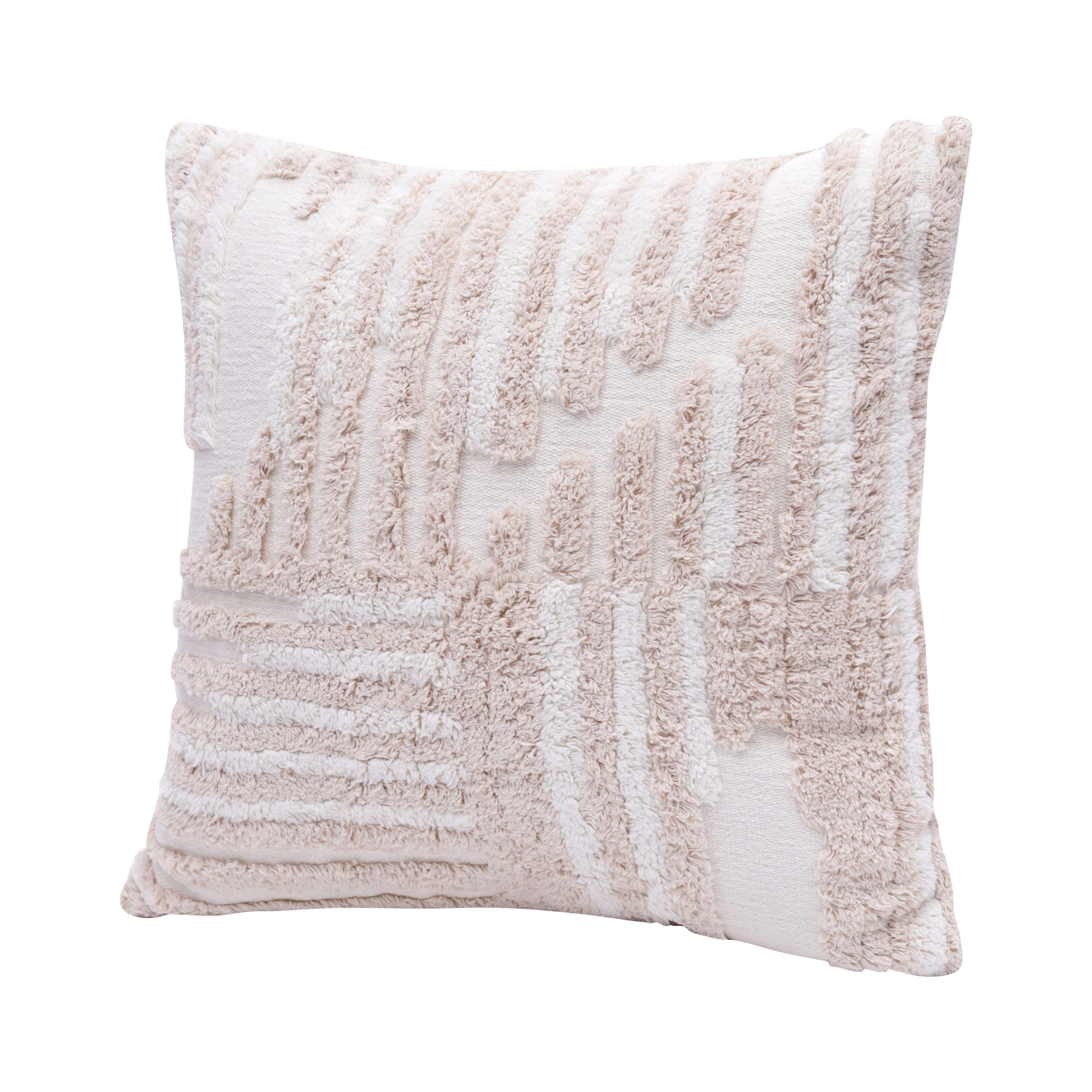Suvii Home Stacy Garcia Decorative Throw Pillow, Cream/White, large