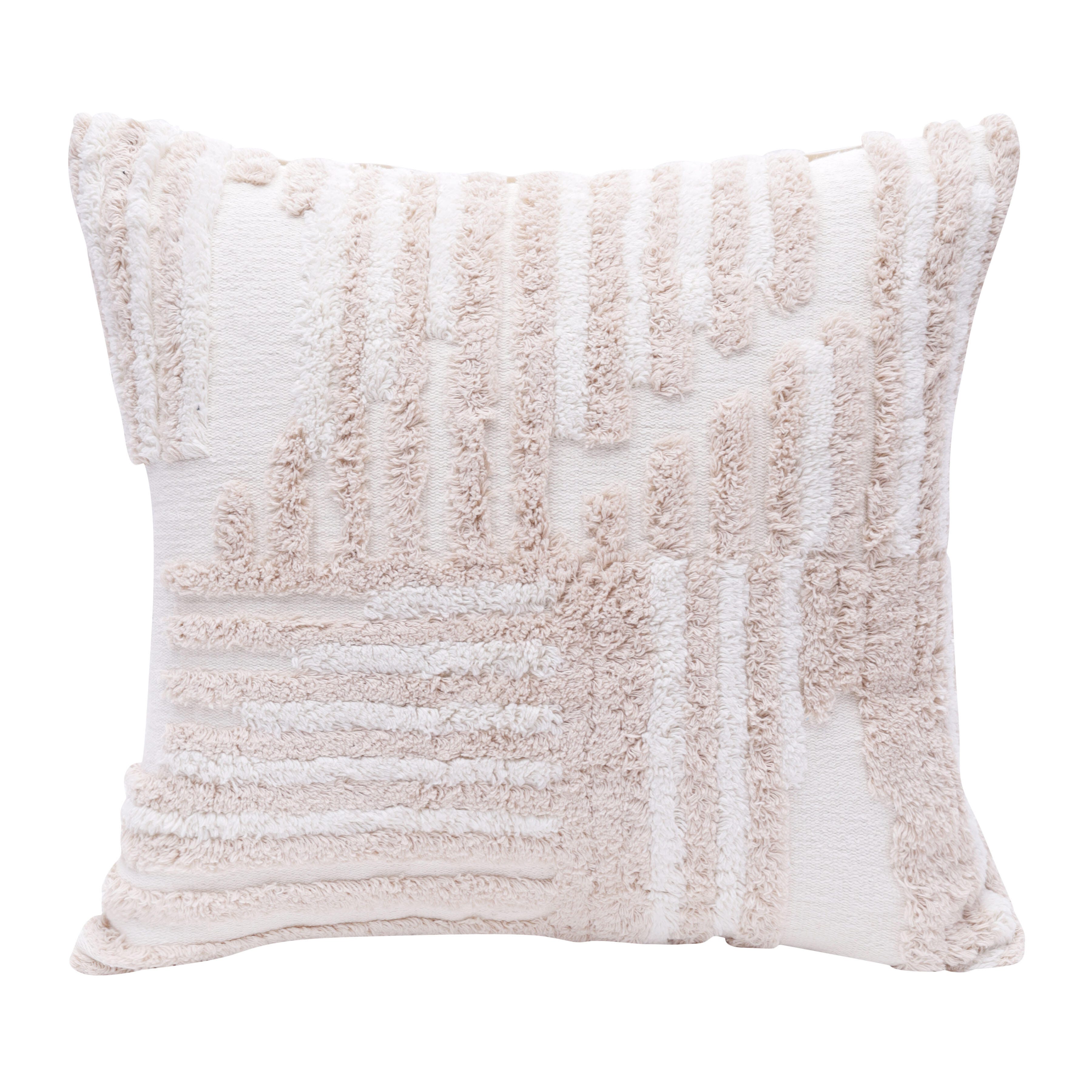 Suvii Home Stacy Garcia Decorative Throw Pillow, Cream/White, large