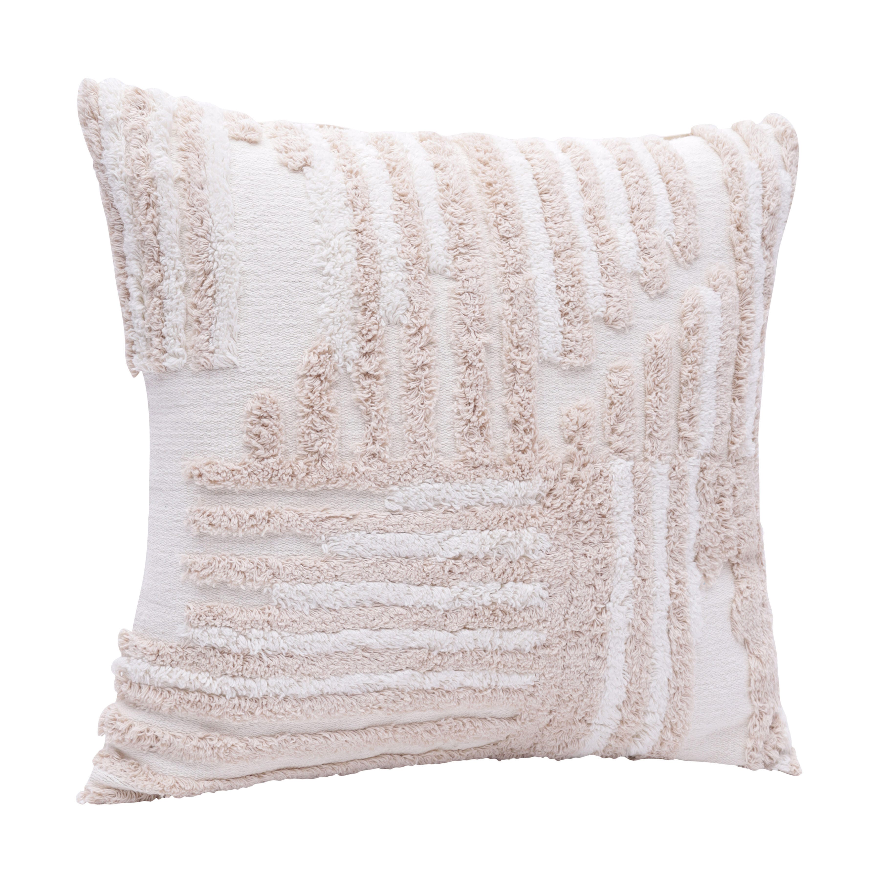 Suvii Home Stacy Garcia Decorative Throw Pillow, Cream/White, large