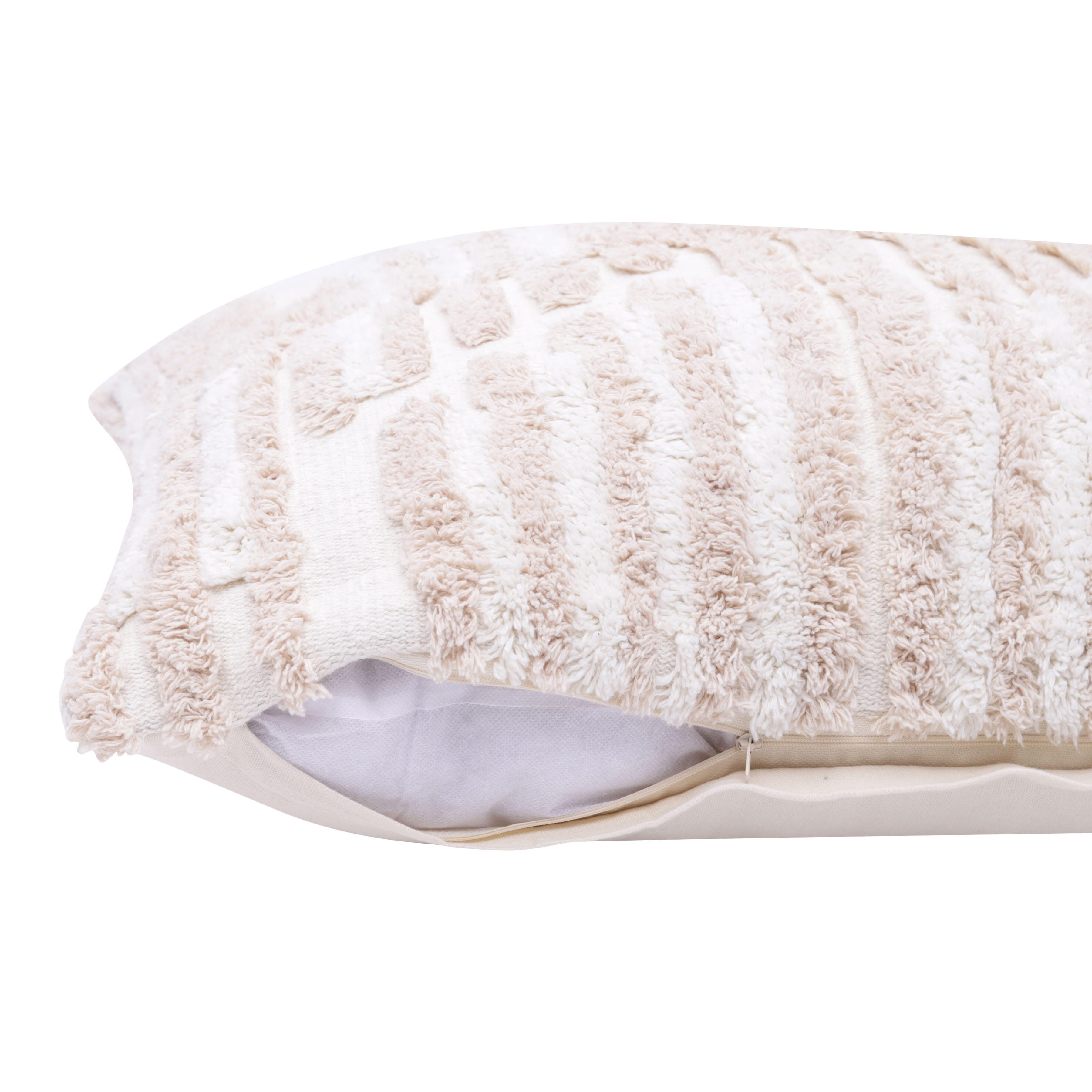 Suvii Home Stacy Garcia Decorative Throw Pillow, Cream/White, large