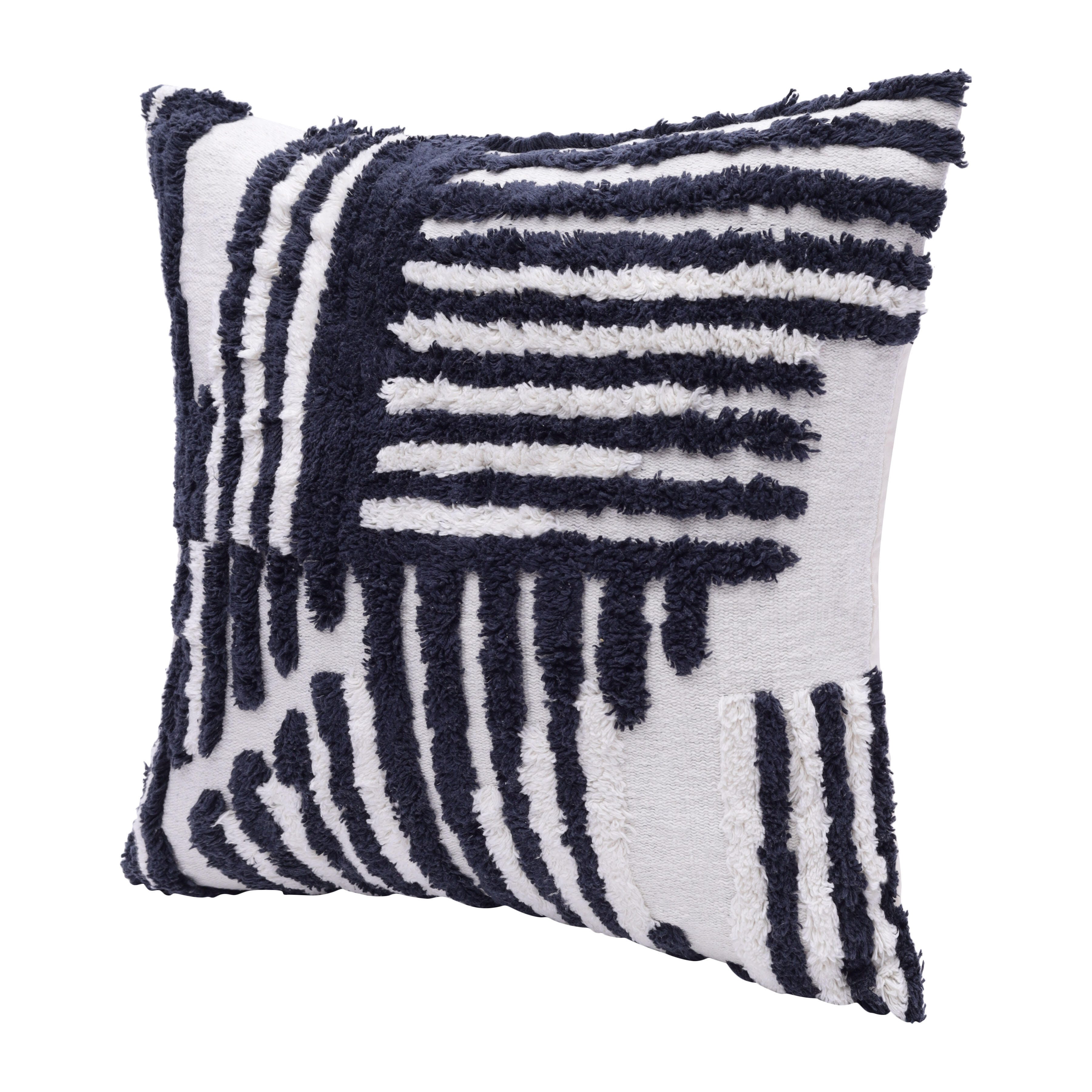 Suvii Home Stacy Garcia Decorative Throw Pillow, Navy/White, large