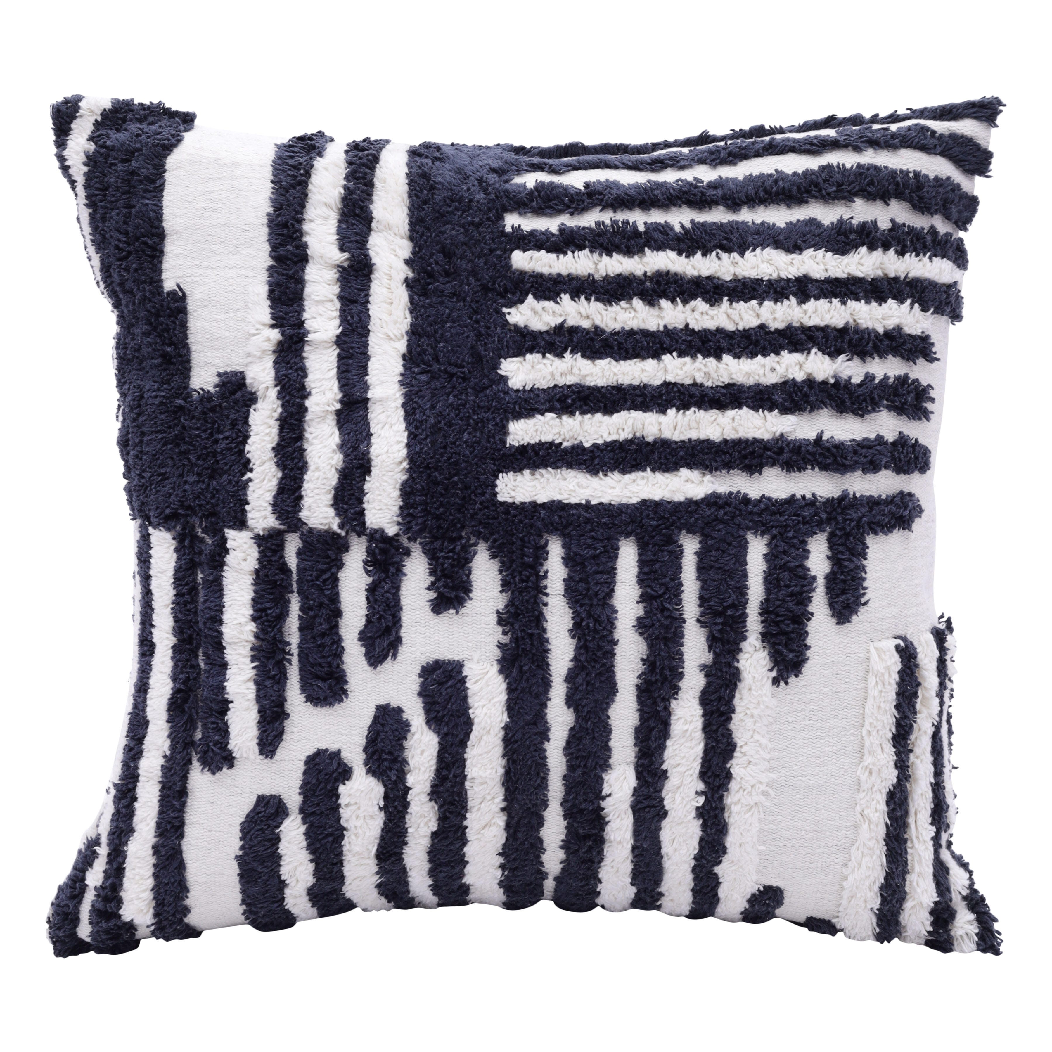 Suvii Home Stacy Garcia Decorative Throw Pillow, Navy/White, large