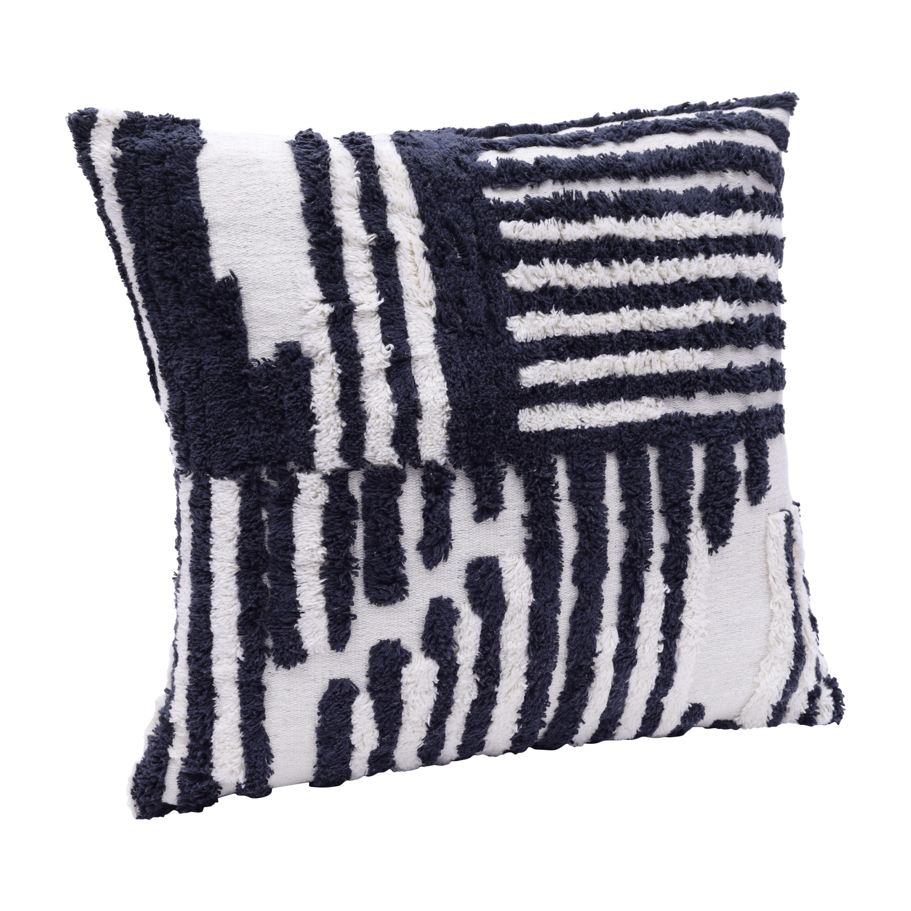 Suvii Home Stacy Garcia Decorative Throw Pillow, Navy/White, large