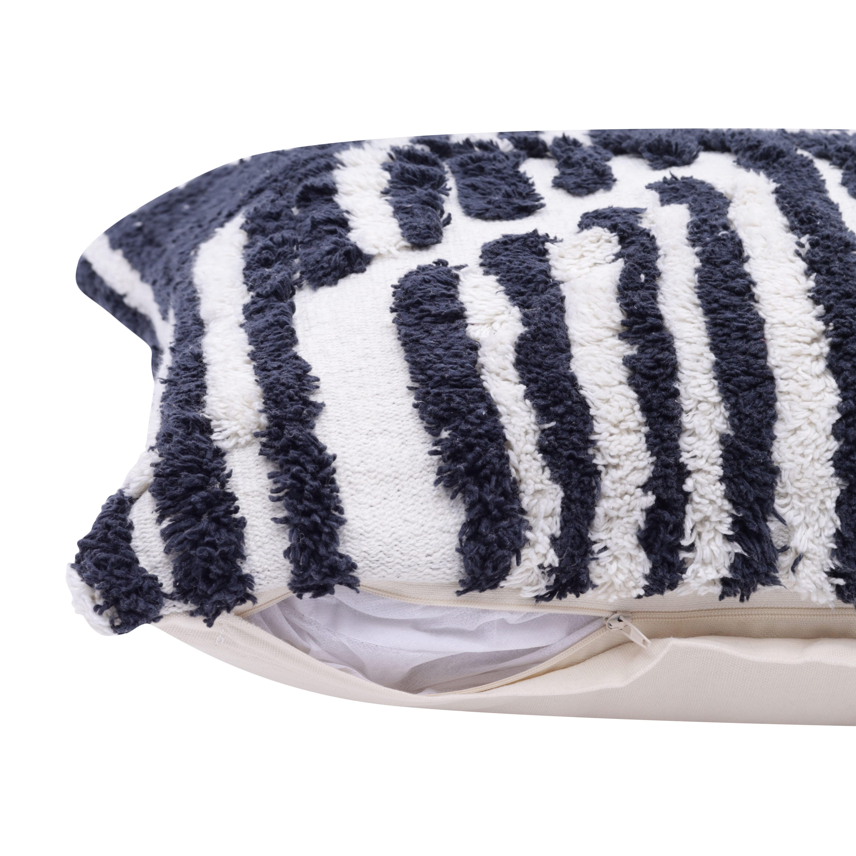 Suvii Home Stacy Garcia Decorative Throw Pillow, Navy/White, large