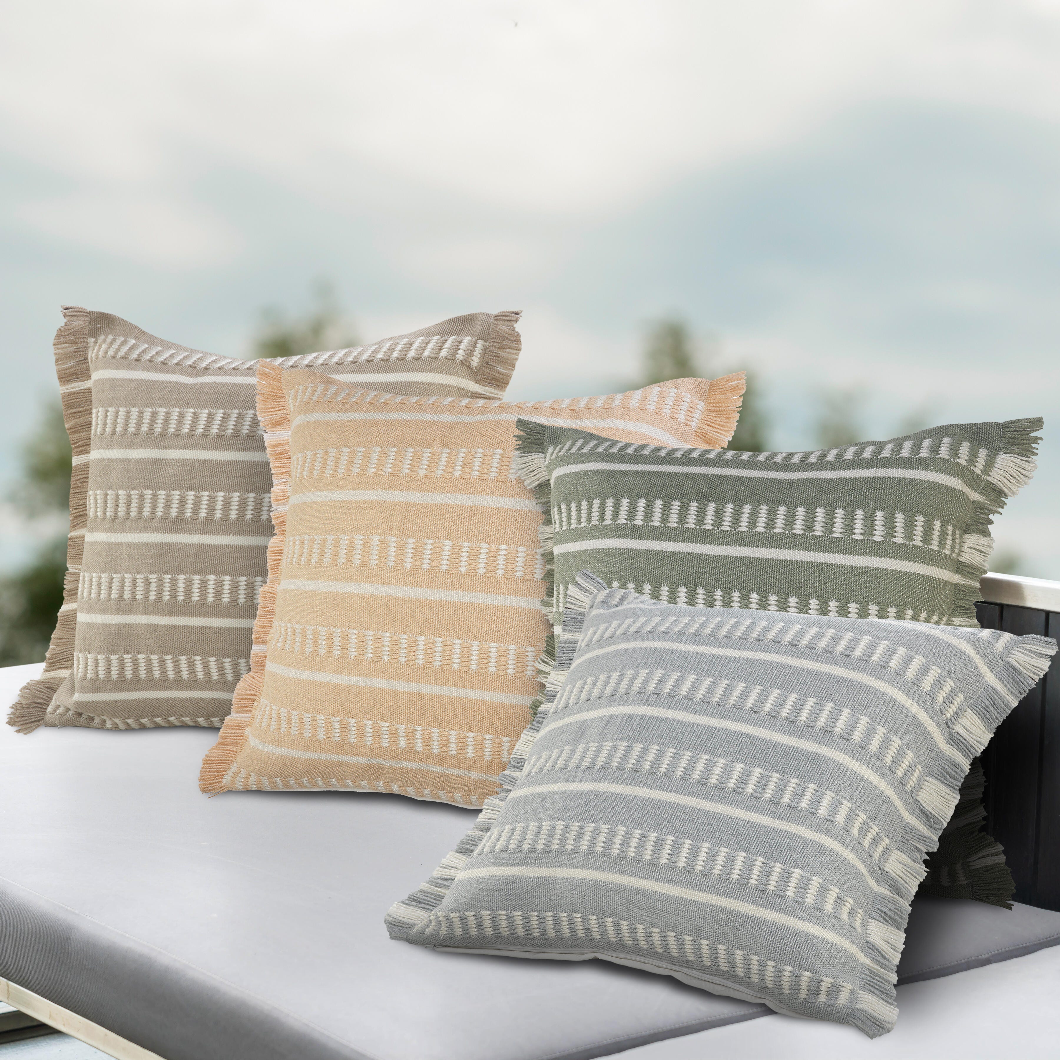 Suvii Home Addison Dash Striped Decorative Throw Pillow, , large