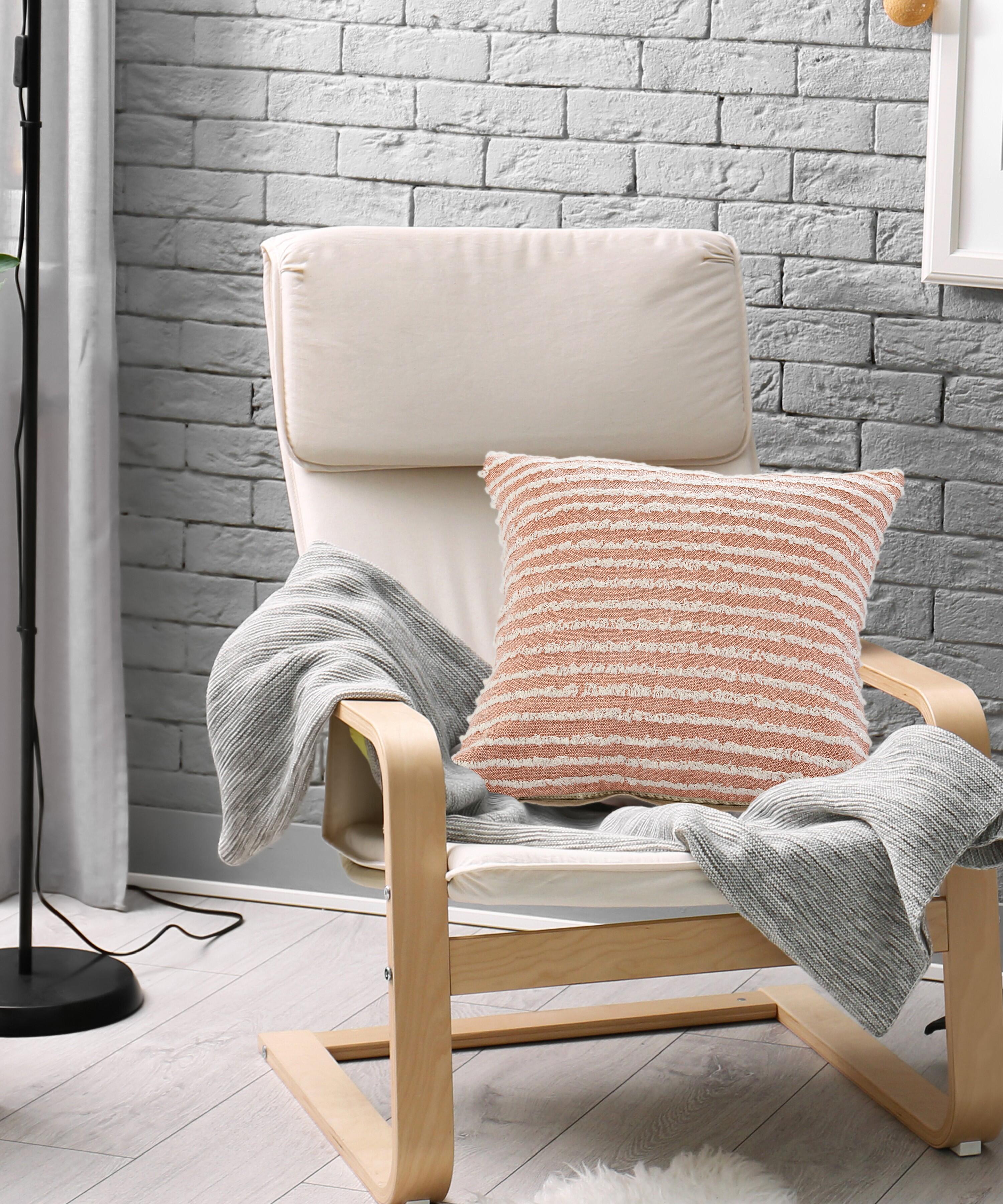 Suvii Home Yana Decorative Throw Pillow, Dusty Pink/Cream, rollover