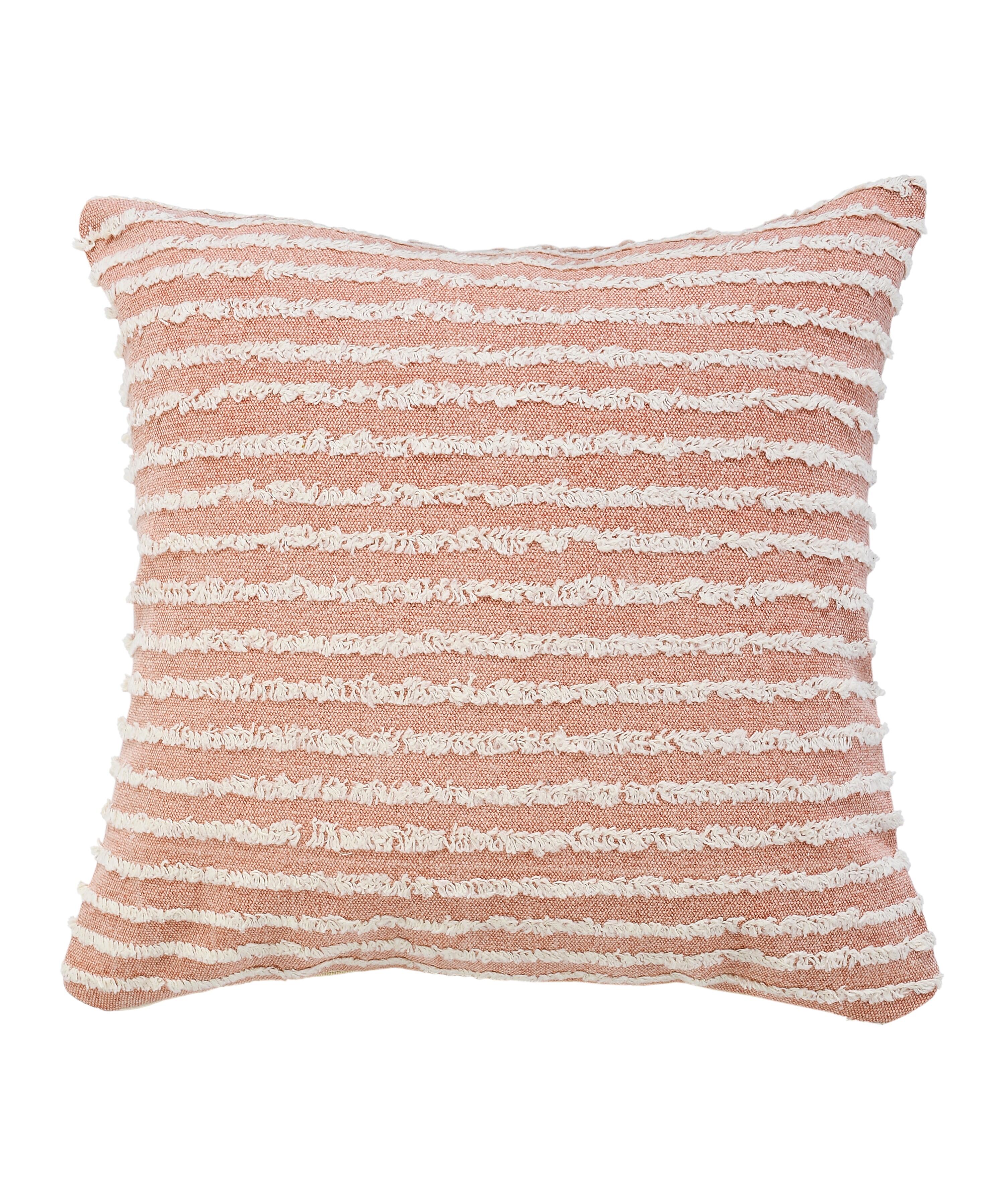 Suvii Home Yana Decorative Throw Pillow, Dusty Pink/Cream, large