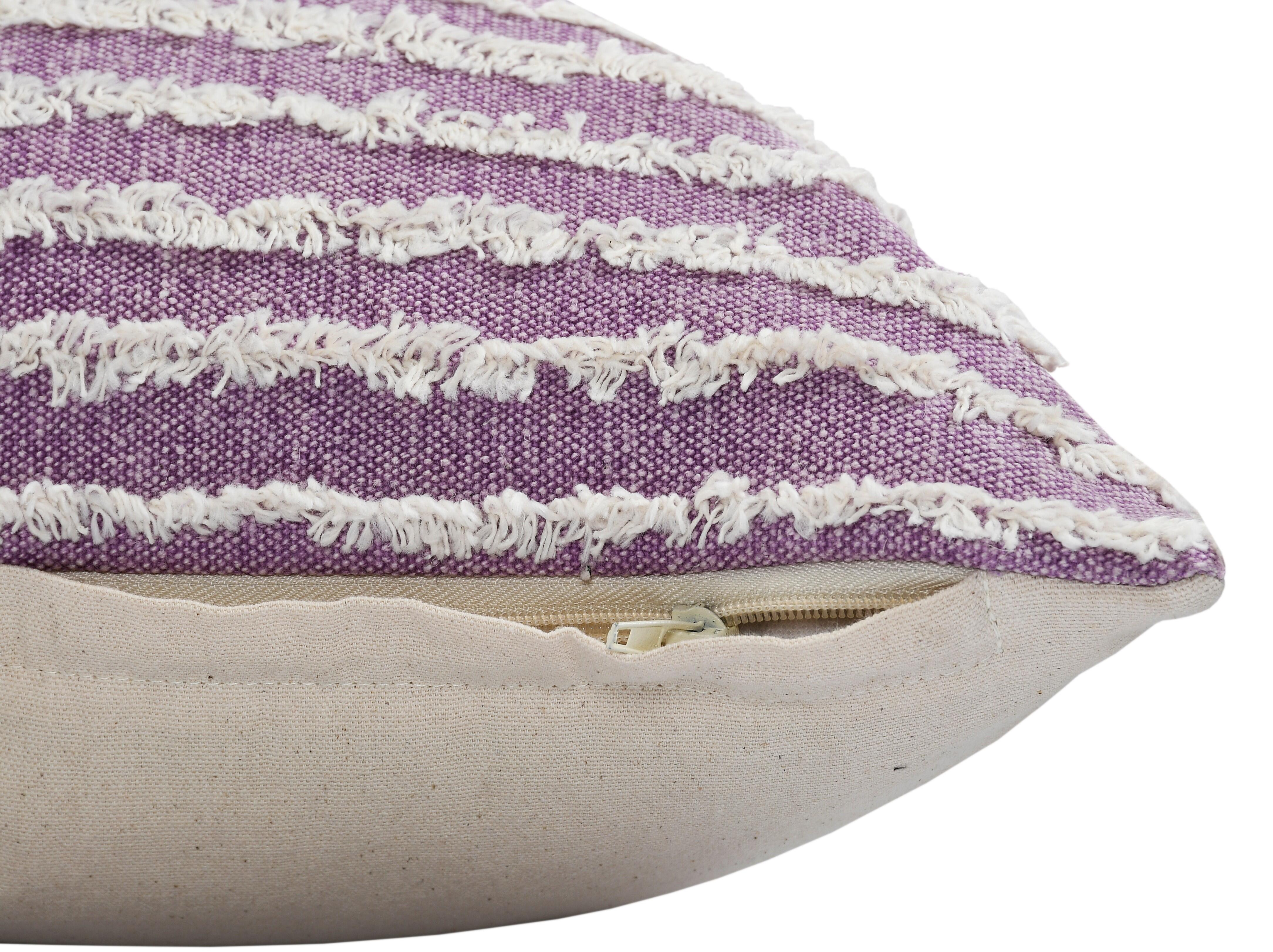 Suvii Home Yana Lumbar Decorative Throw Pillow, Lavender Mist/Cream, large