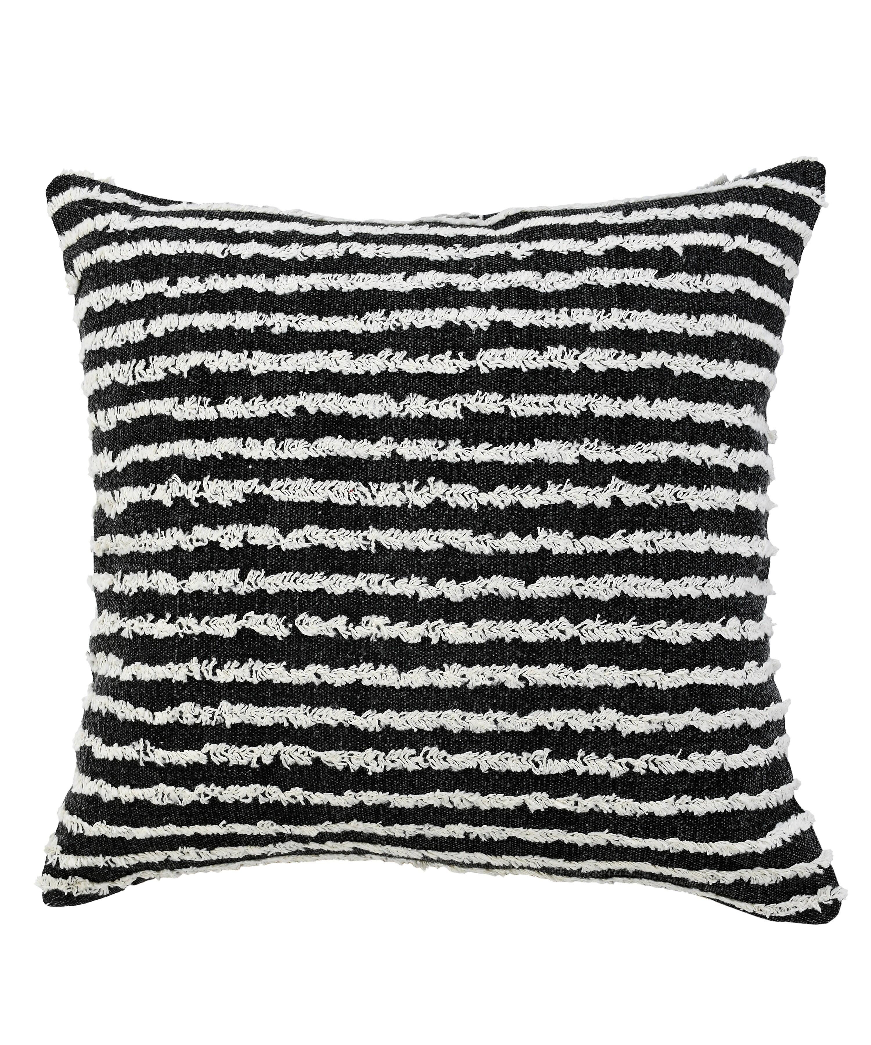 Suvii Home Yana Decorative Throw Pillow, Black/Cream, large