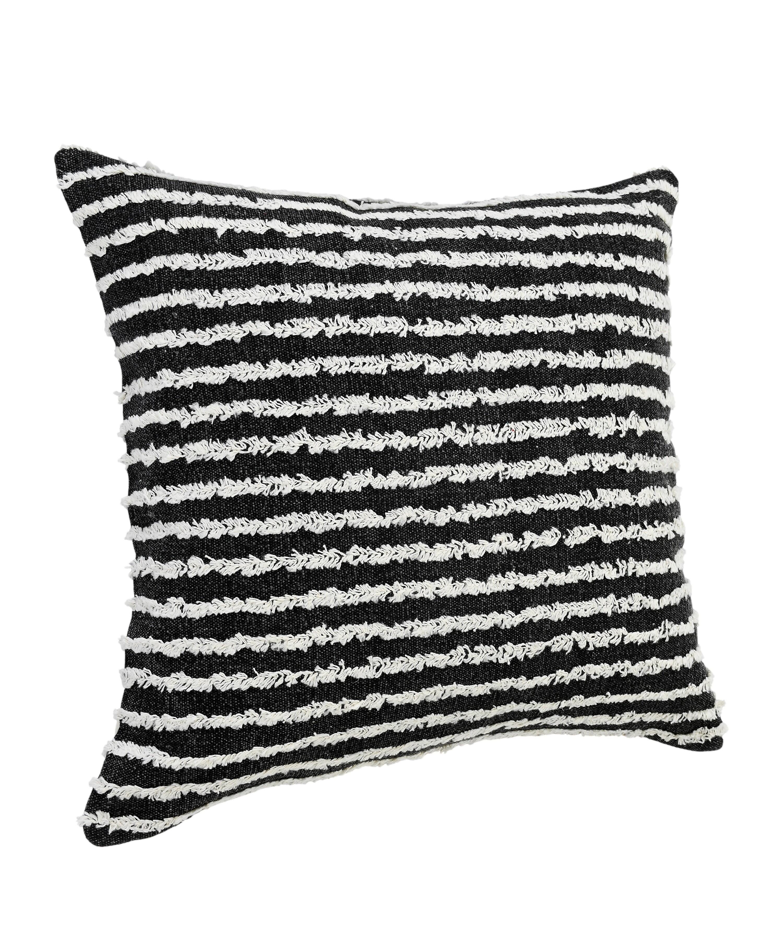 Suvii Home Yana Decorative Throw Pillow, Black/Cream, large