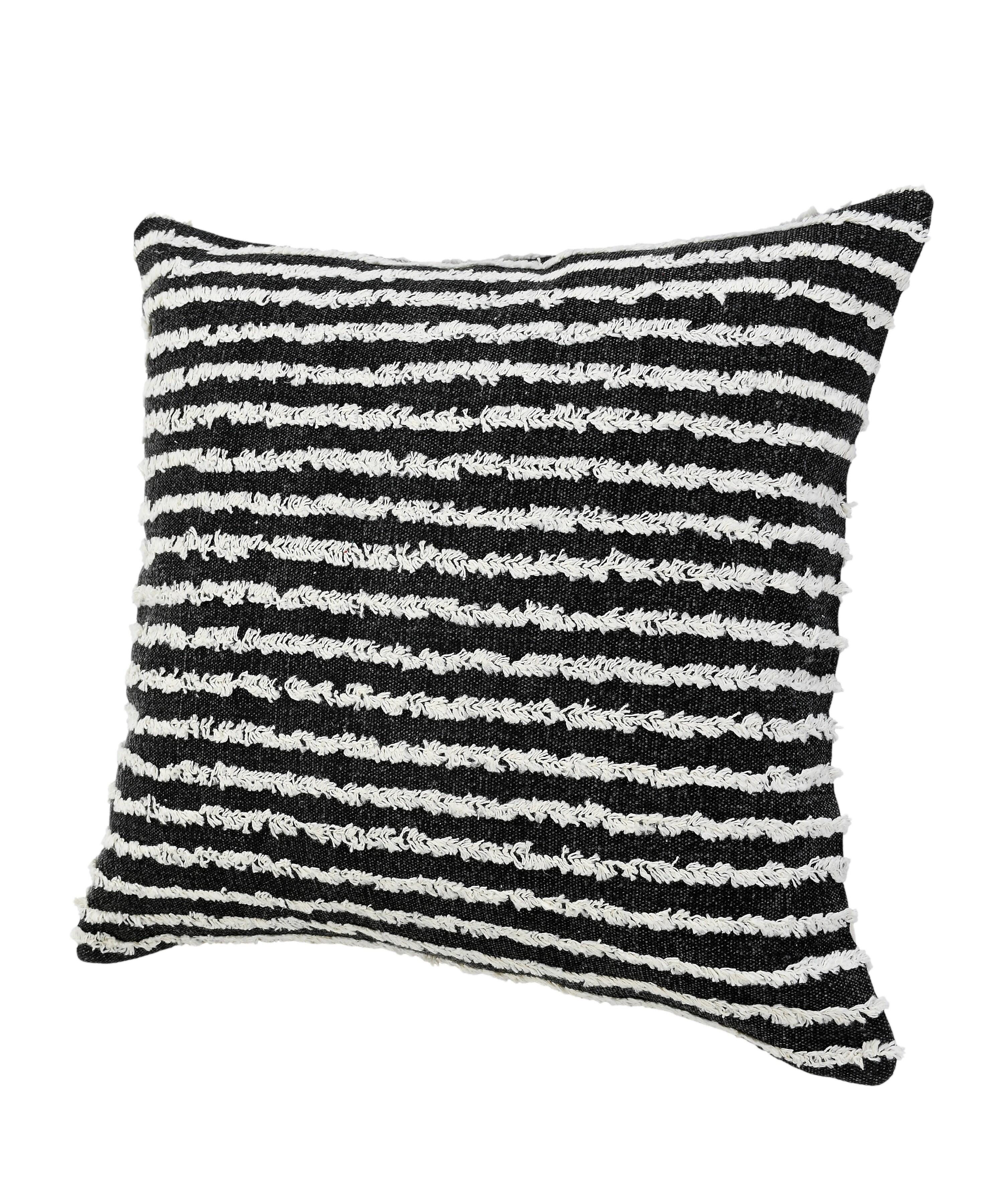 Suvii Home Yana Decorative Throw Pillow, Black/Cream, large
