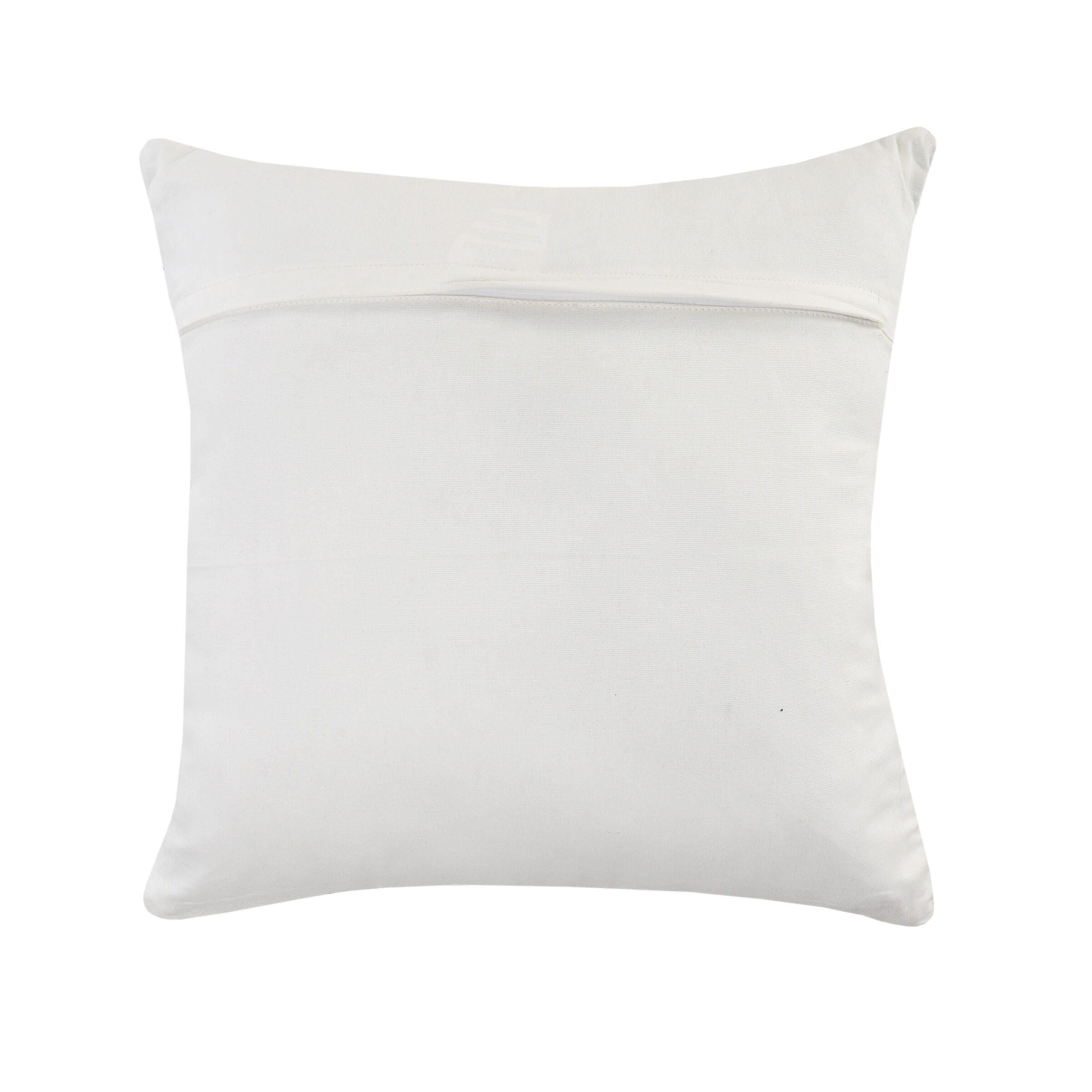 Suvii Home Ella Textured Decorative Throw Pillow, White/Blue, large