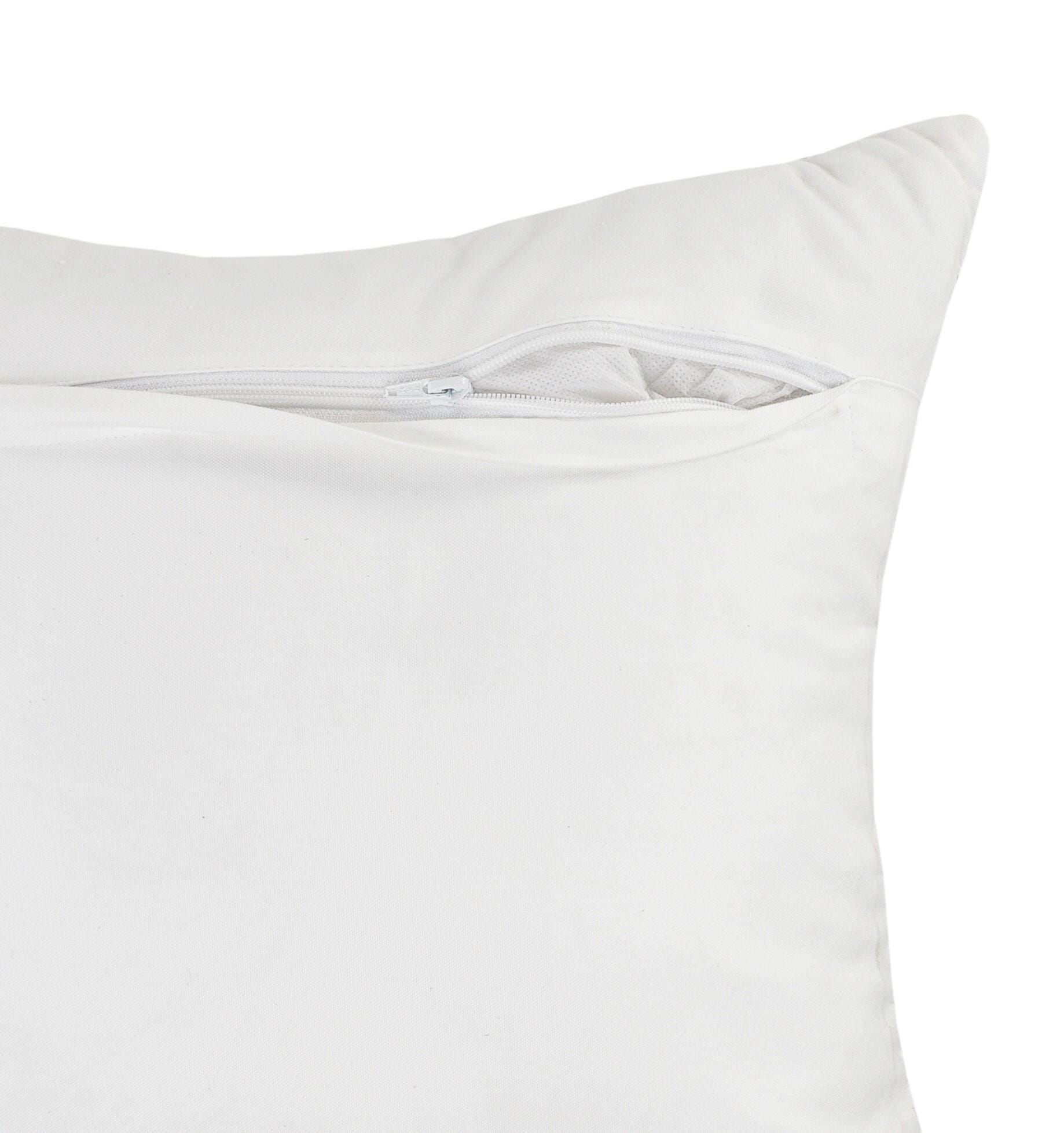 Suvii Home Ella Textured Decorative Throw Pillow, White/Blue, large