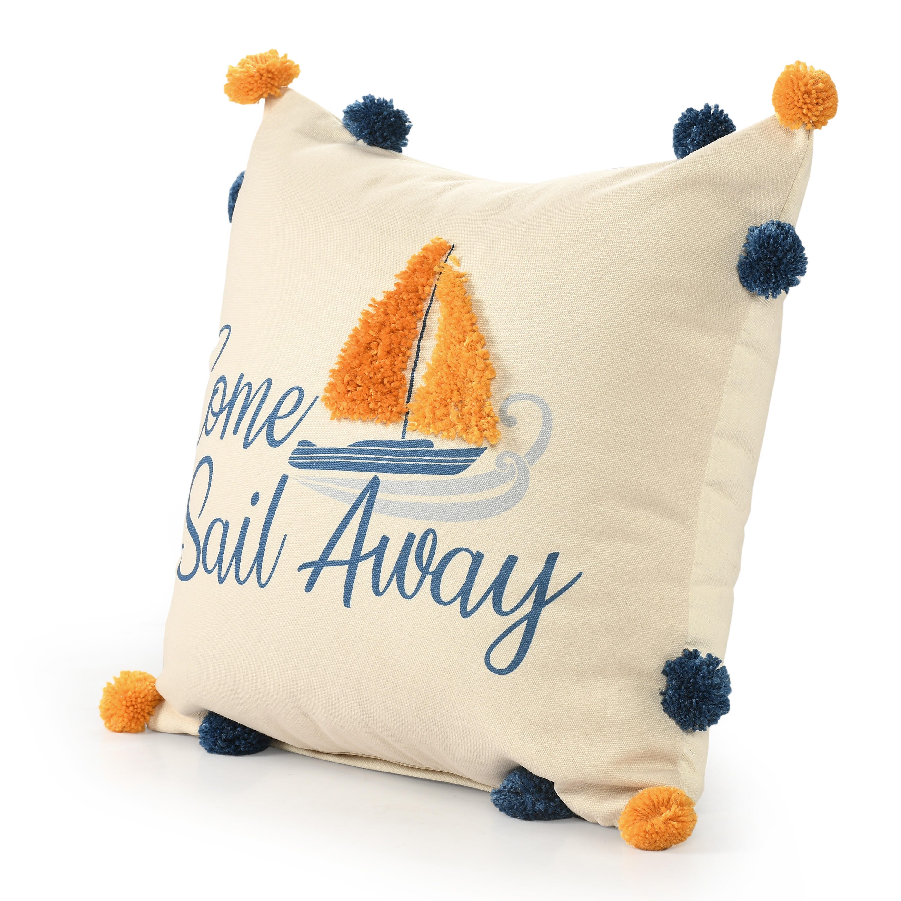 Suvii Home Scarlett Come Sail Away Decorative Throw Pillow, , large