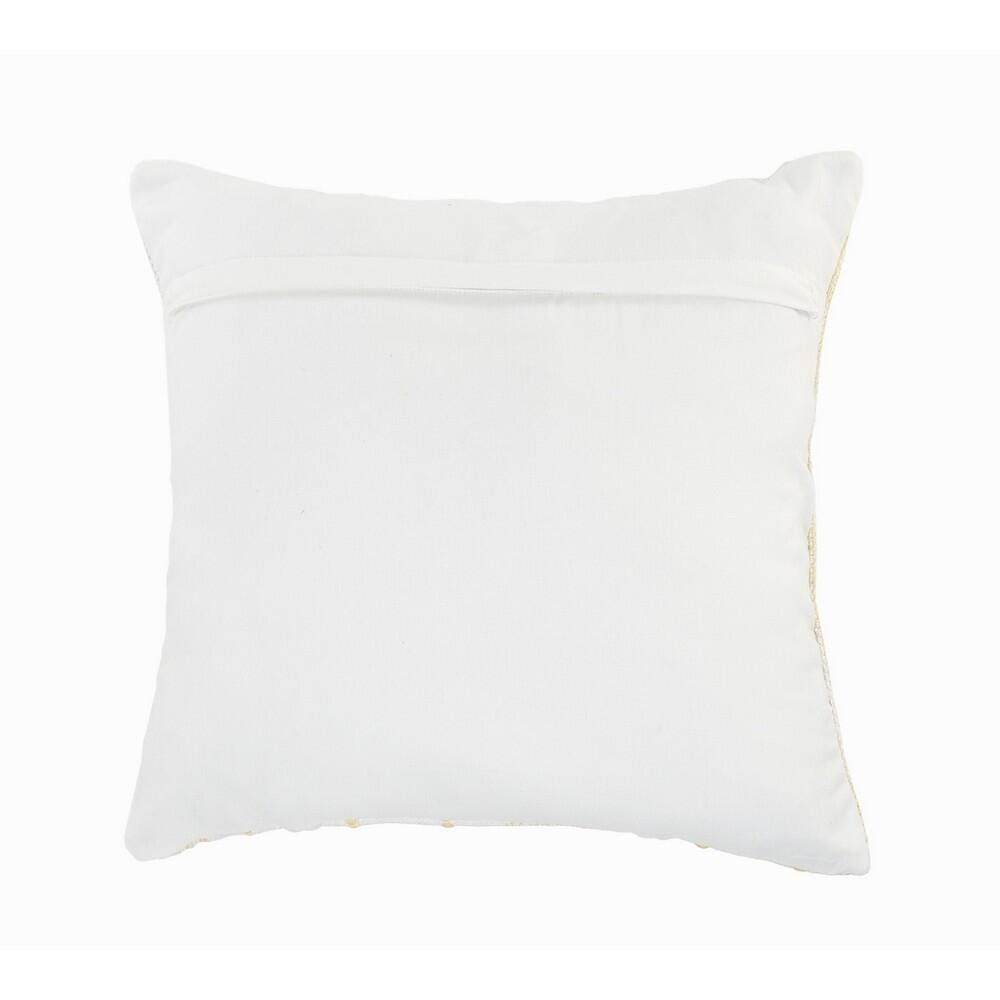 Suvii Home Ella Textured Decorative Throw Pillow, White/Yellow, large