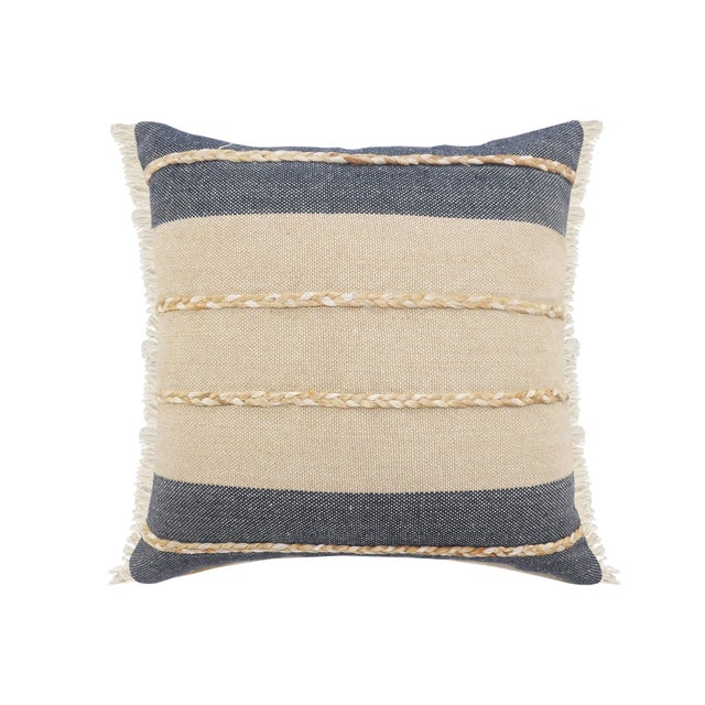 Suvii Home Camila Atlantis Fringed Decorative Throw Pillow