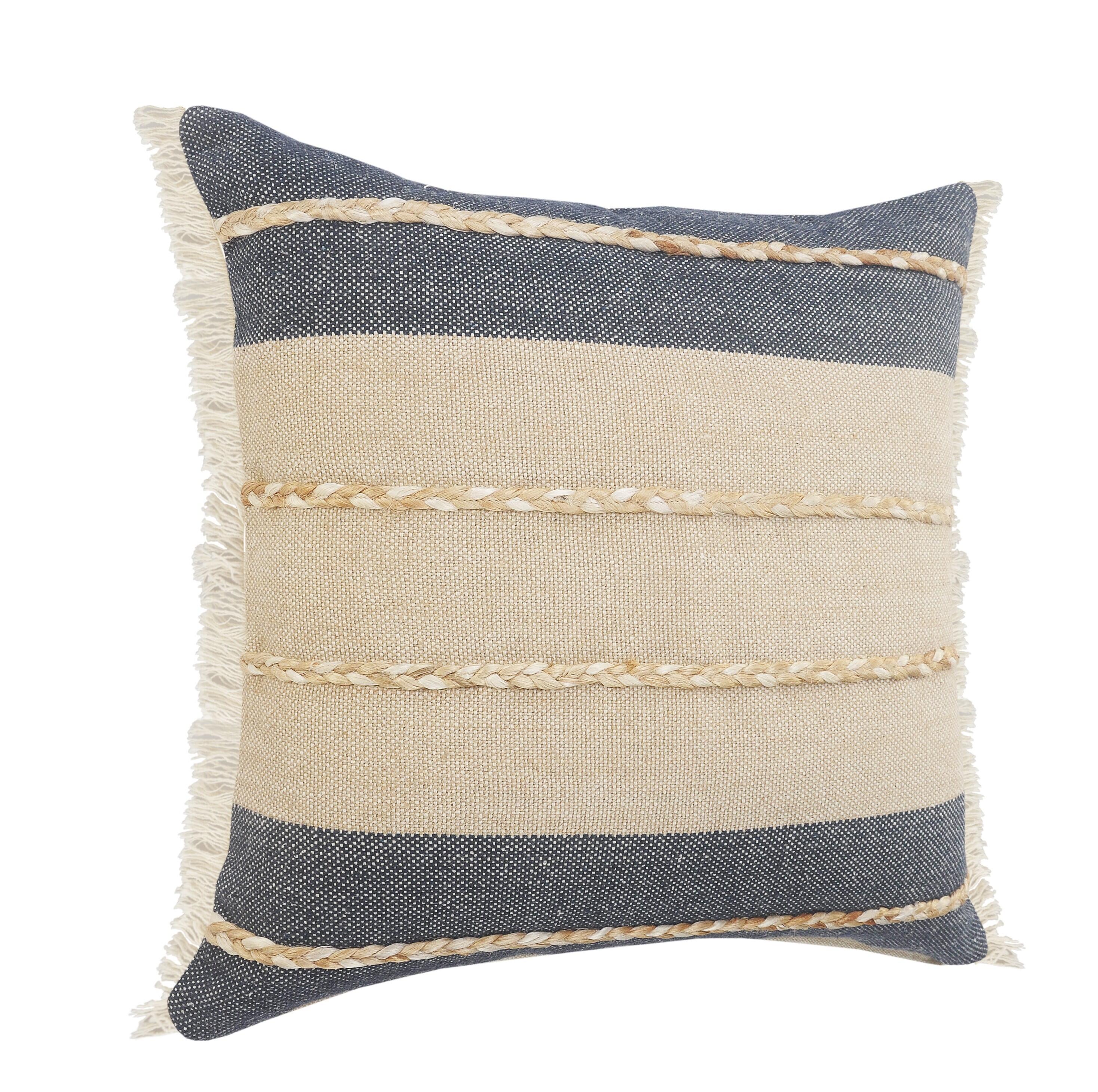 Suvii Home Camila Atlantis Fringed Decorative Throw Pillow, , large