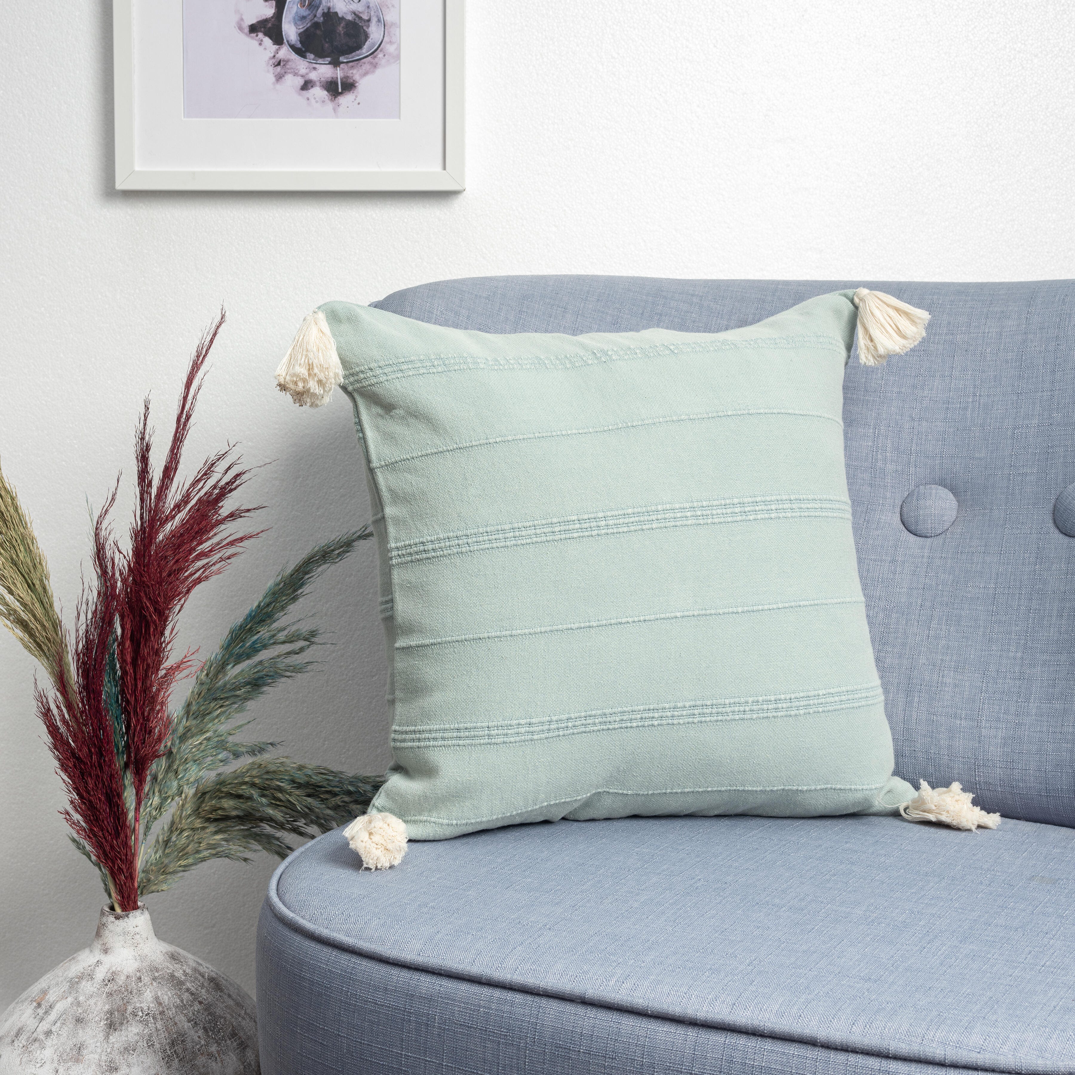 Suvii Home Selena Decorative Throw Pillow, Aqua/Green, rollover