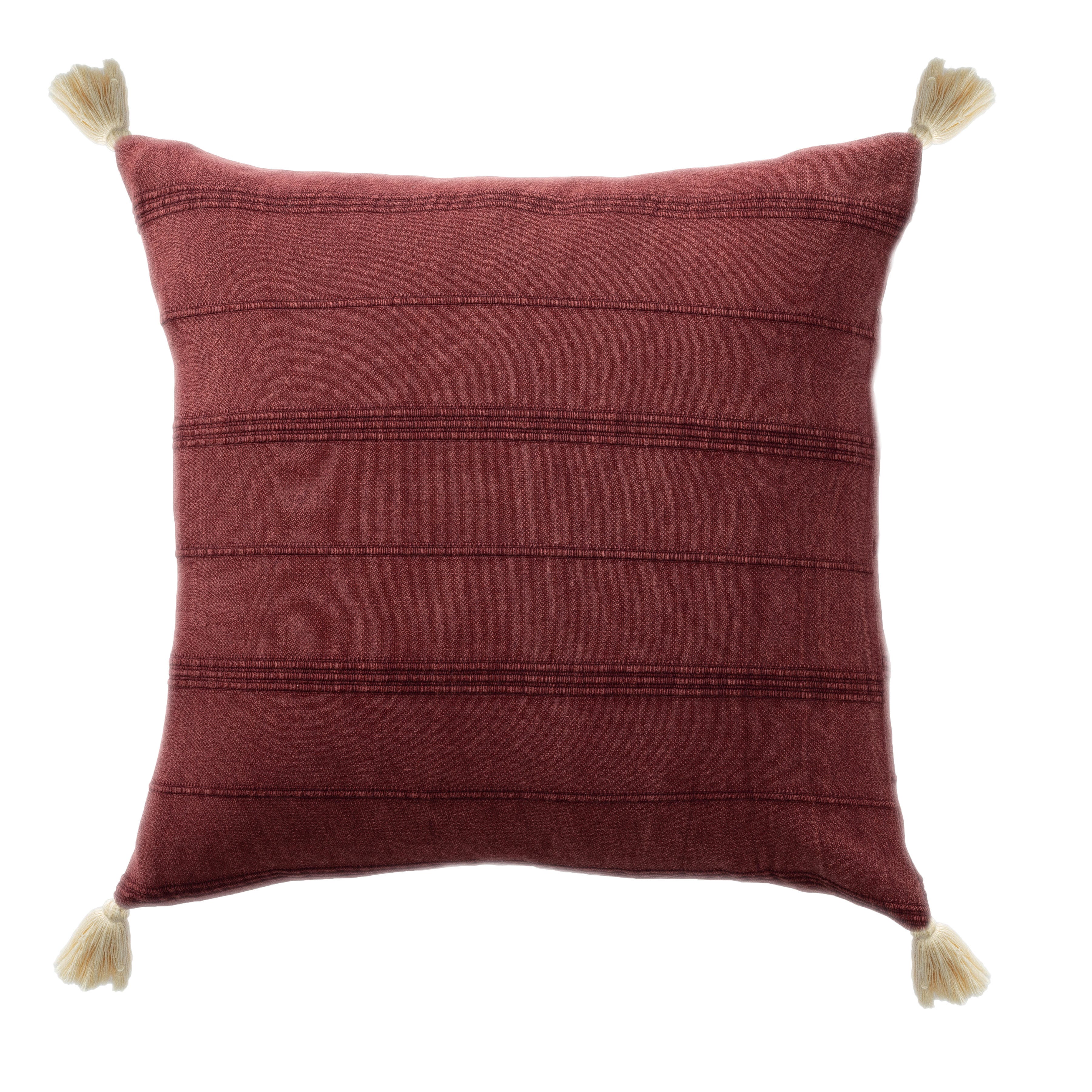 Suvii Home Selena Decorative Throw Pillow, Burgundy, large
