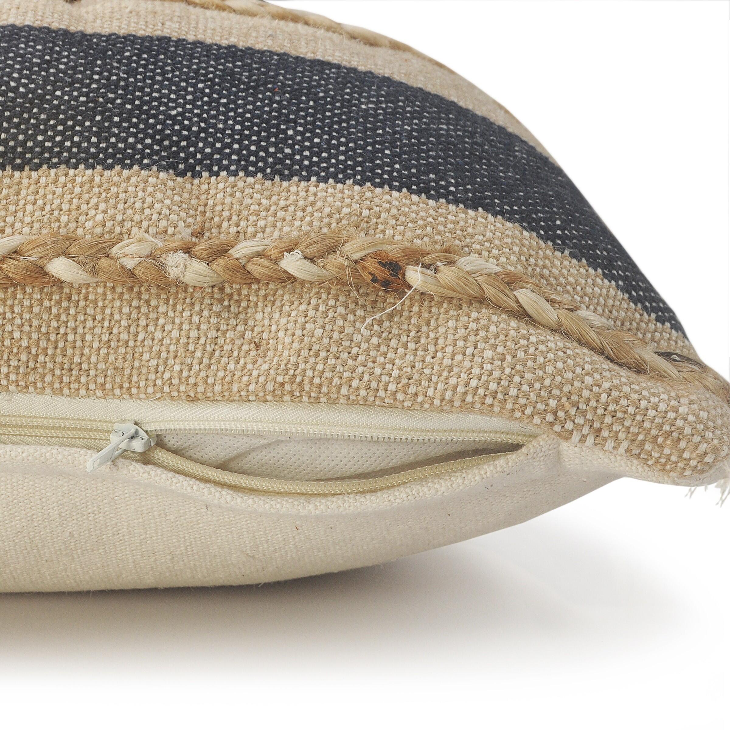 Suvii Home Camila Braided Lumbar Decorative Throw Pillow, , large