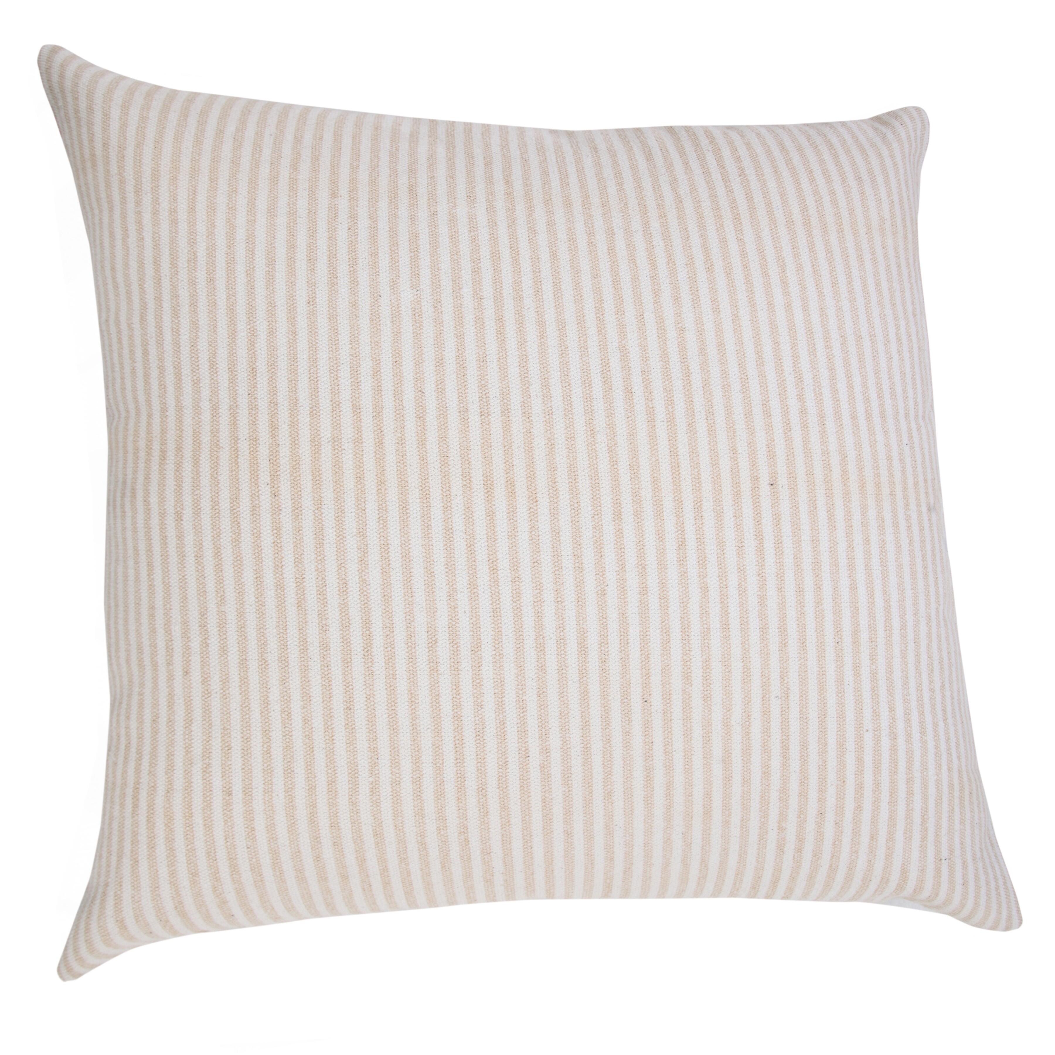 Suvii Home Gabriella Striped Decorative Throw Pillow, Beige/White, large
