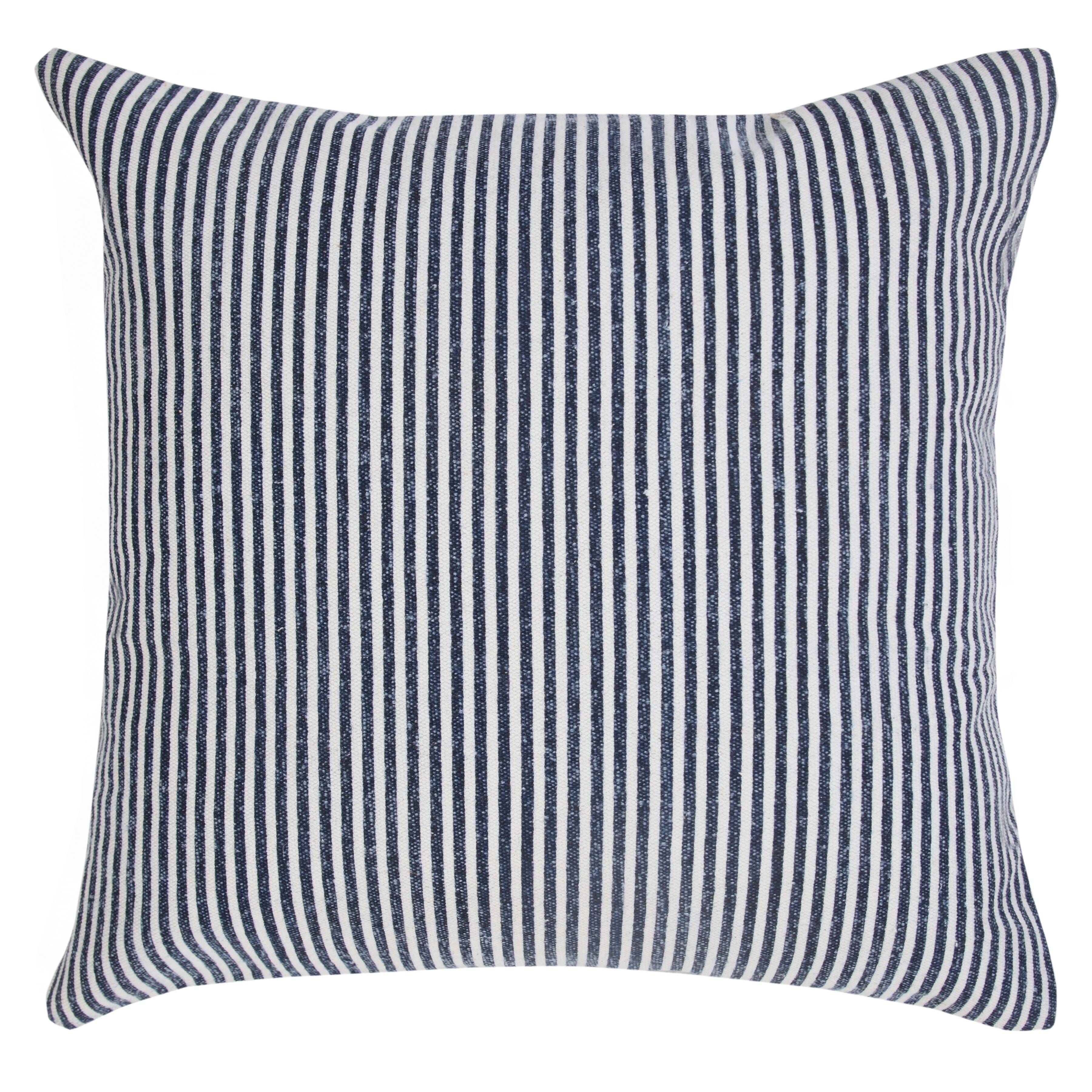 Suvii Home Gabriella Striped Decorative Throw Pillow, Blue/White, large