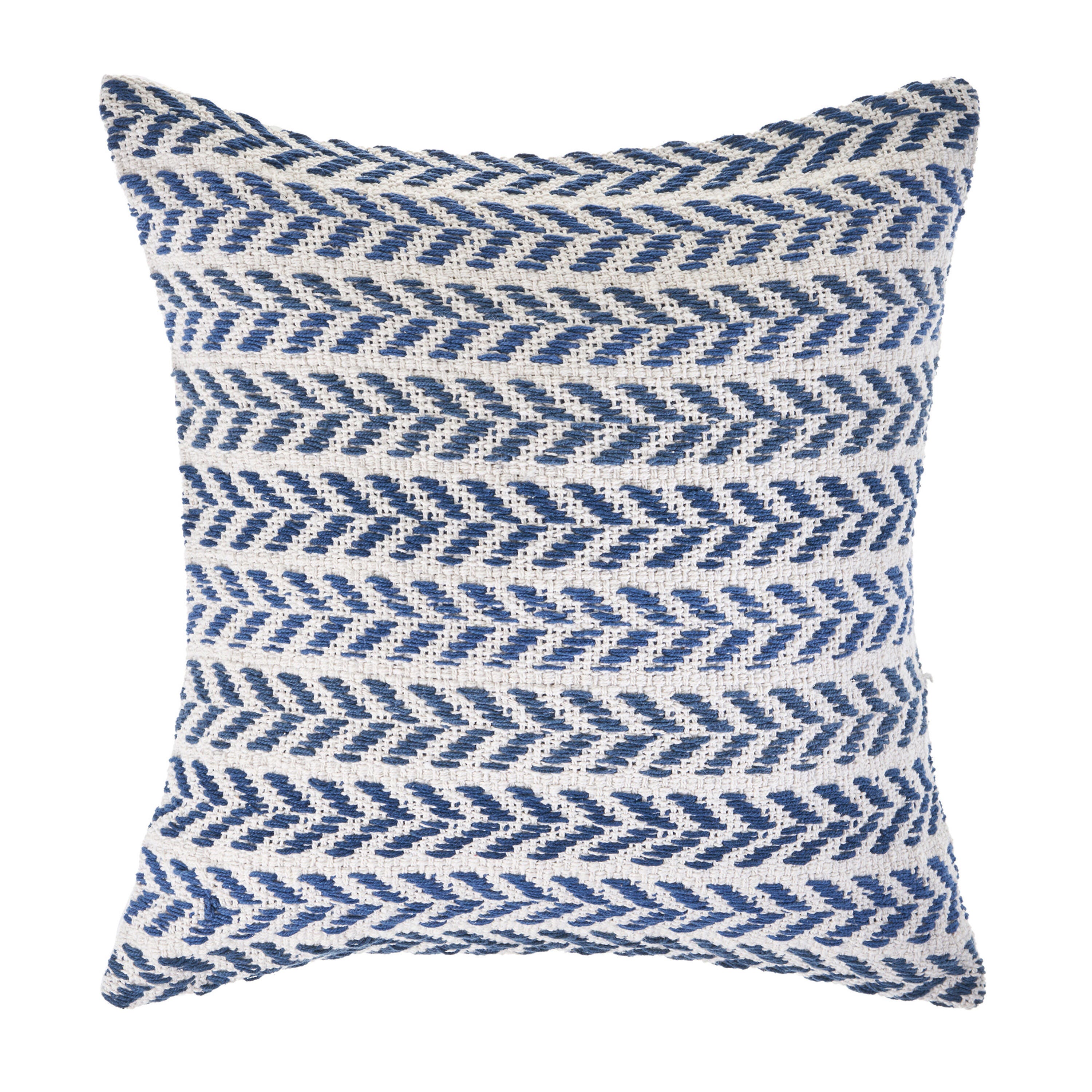 Suvii Home Allison Chevron Decorative Throw Pillow, Indigo, large