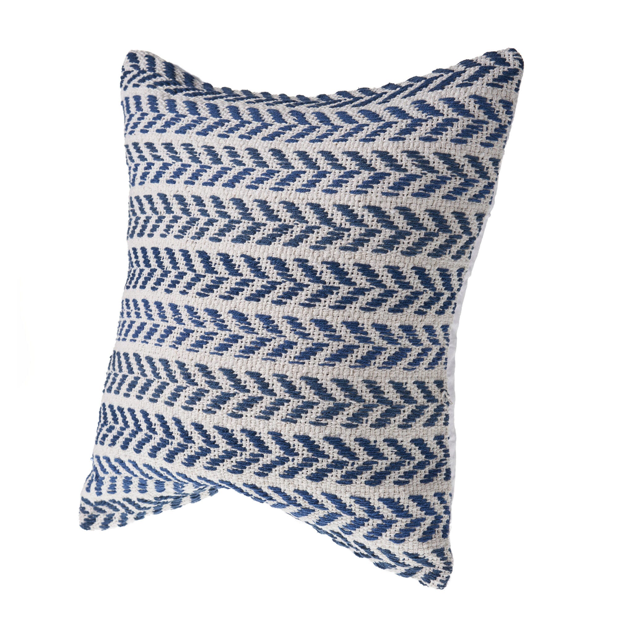 Suvii Home Allison Chevron Decorative Throw Pillow, Indigo, large