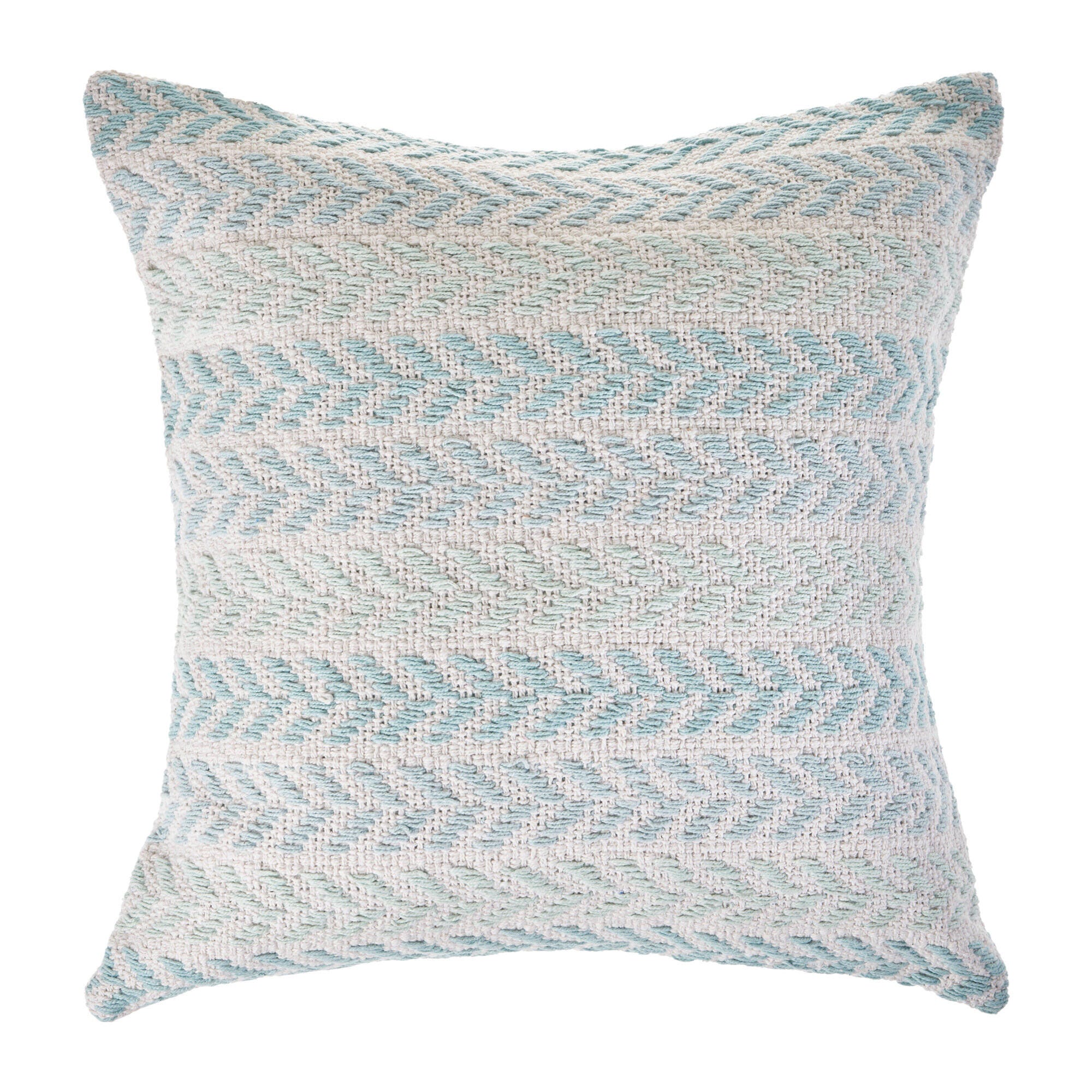 Suvii Home Allison Chevron Decorative Throw Pillow, Spa Blue, large