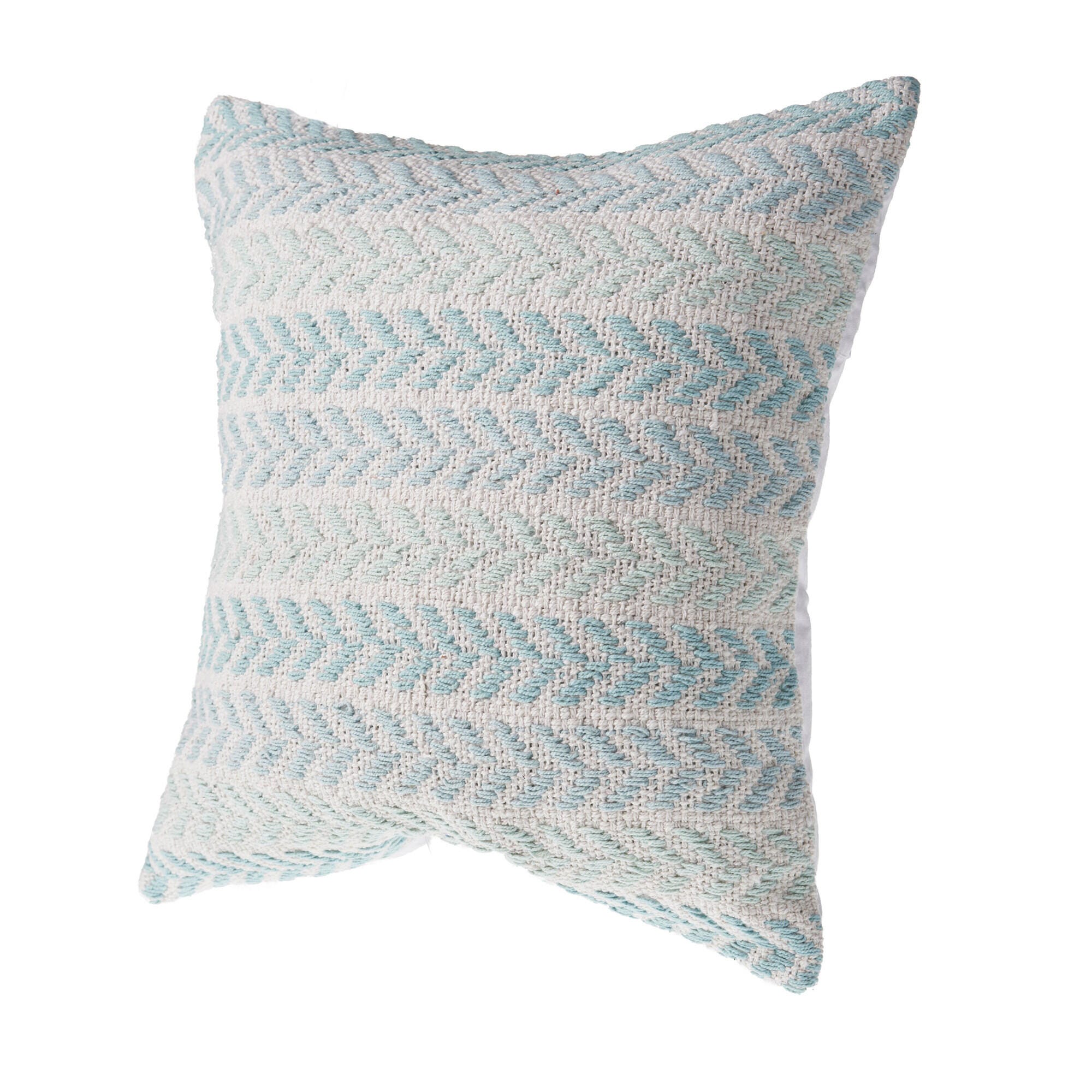 Suvii Home Allison Chevron Decorative Throw Pillow, Spa Blue, large