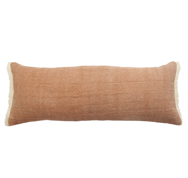 Suvii Home Athena Lumbar Fringed Decorative Throw Pillow